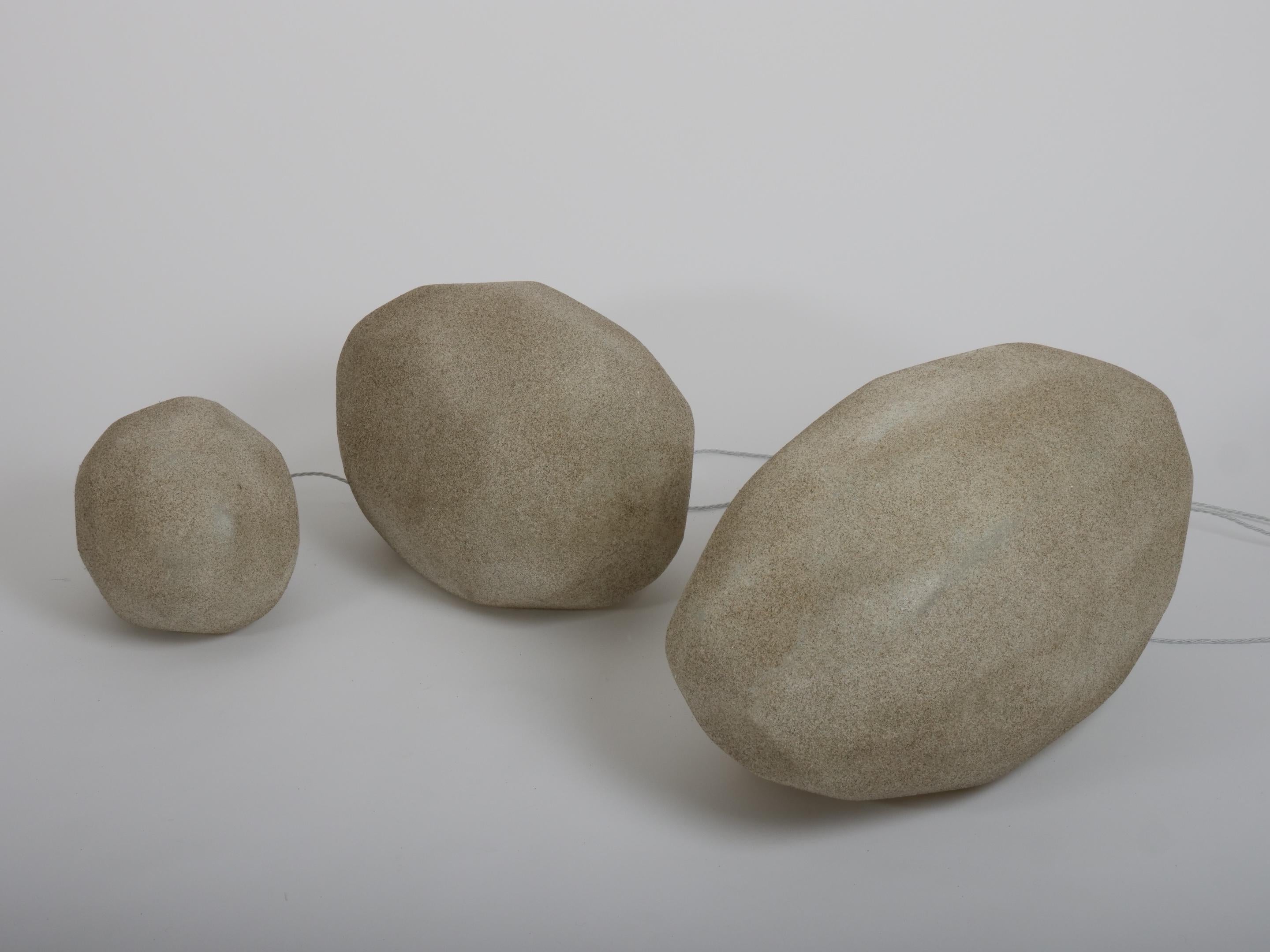 Set of three Moon Rock Lamps attributed to André Cazenave In Good Condition For Sale In London, GB
