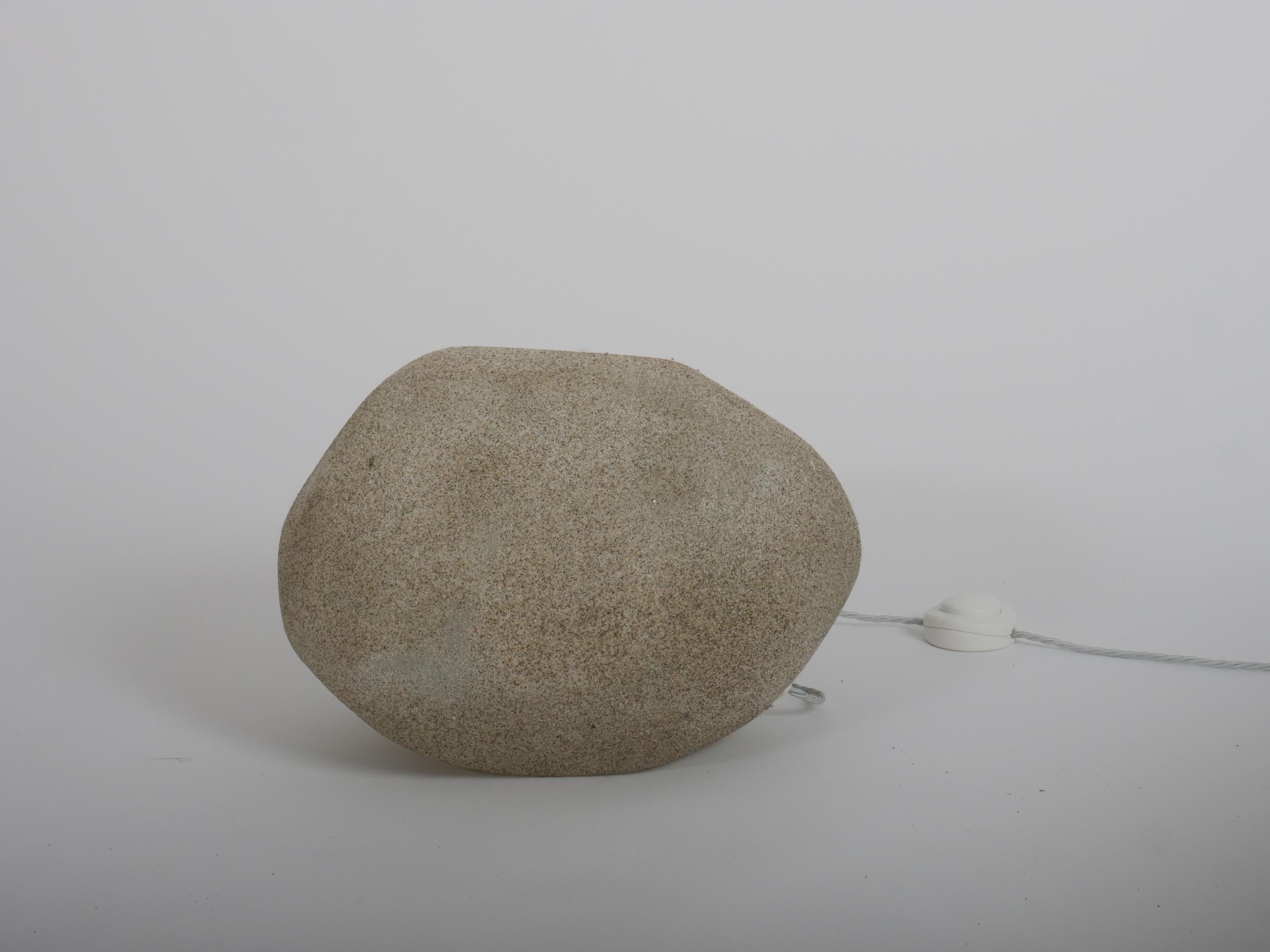 Late 20th Century Set of three Moon Rock Lamps attributed to André Cazenave For Sale