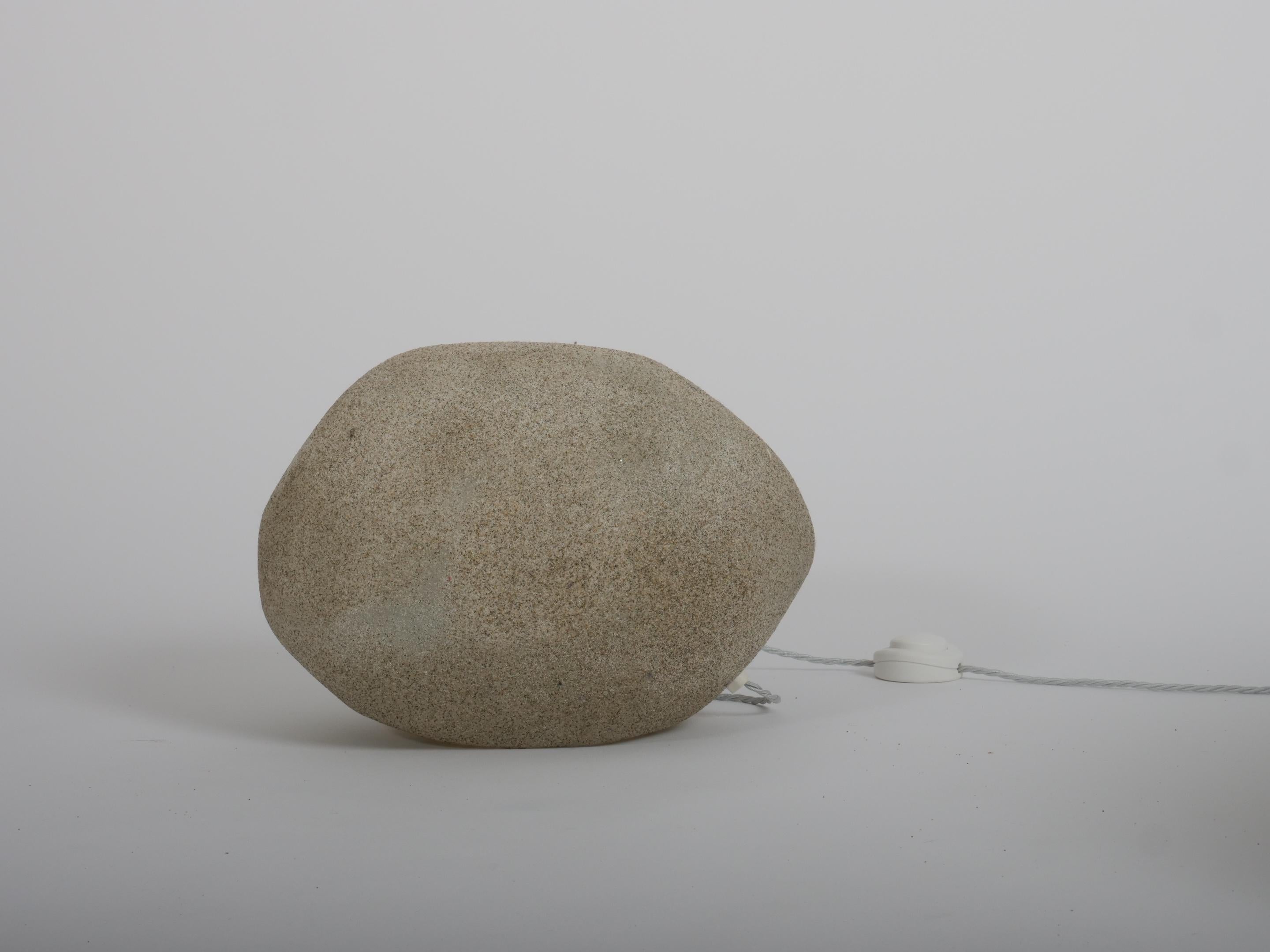 Fiberglass Set of three Moon Rock Lamps attributed to André Cazenave For Sale
