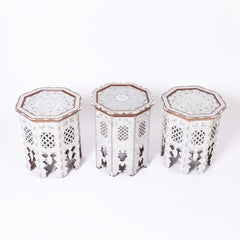Set of Three Moroccan Mother of Pearl Stands or Tables, Priced Individually