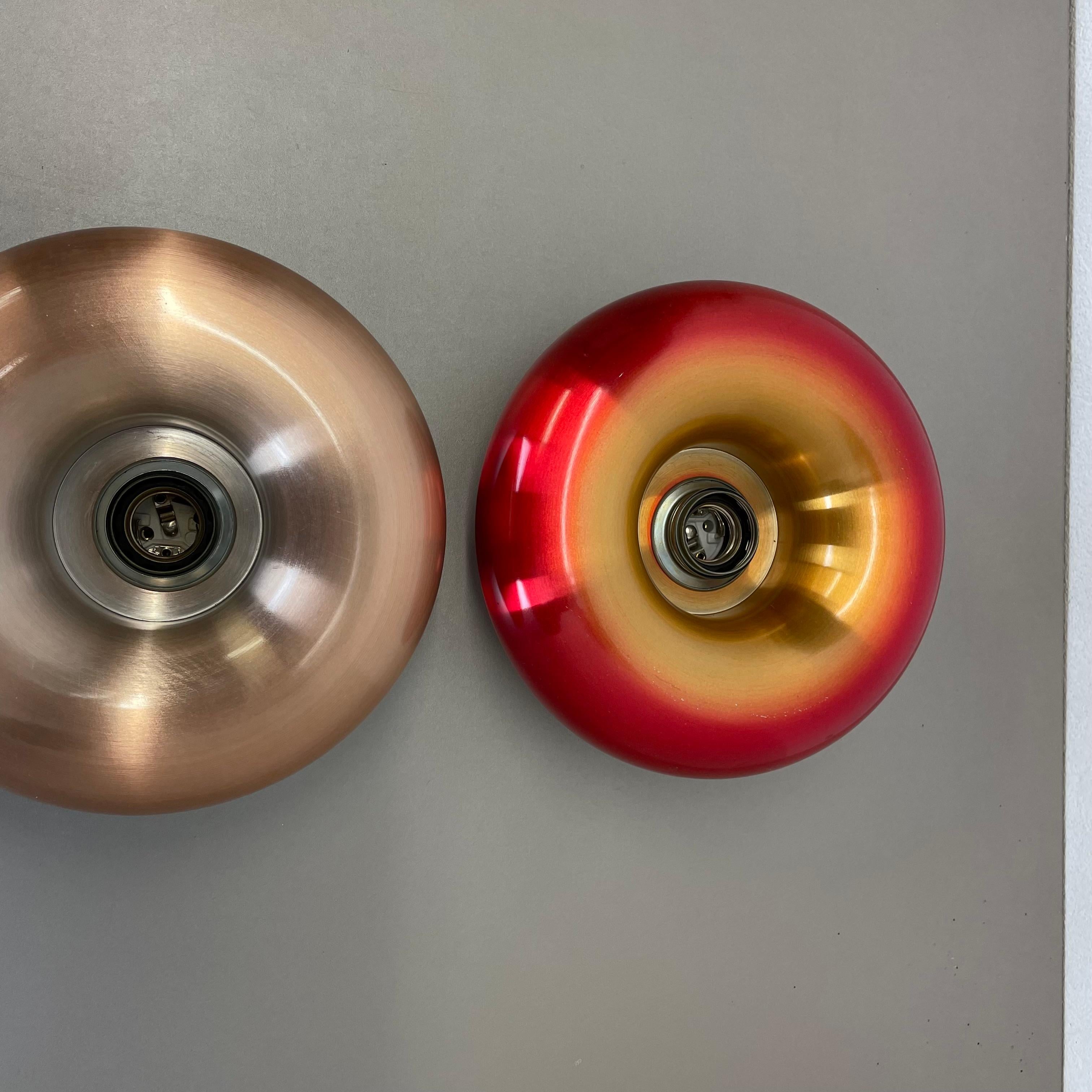 Set of three Multicolor POP ART Donut Disc Wall Light Elements, Germany 1960s In Good Condition In Kirchlengern, DE