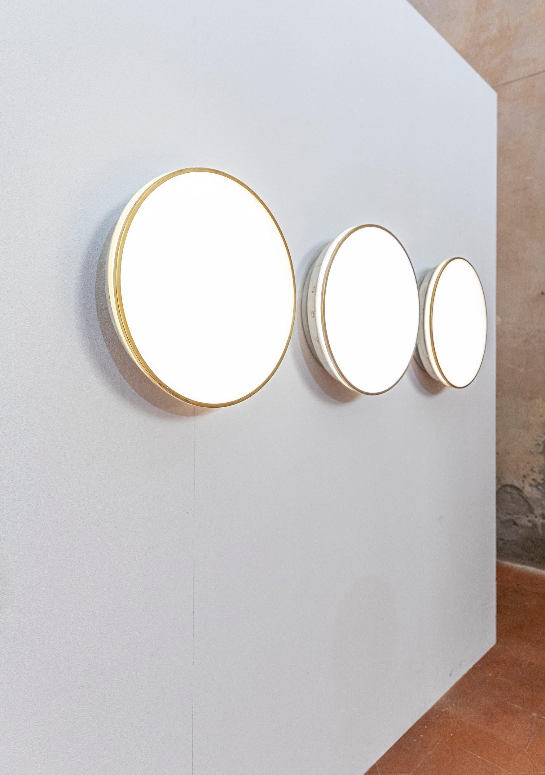 Set of three Munkegaard Ceiling Light by Arne Jacobsen for Louis Poulsen In Good Condition In Piacenza, Italy