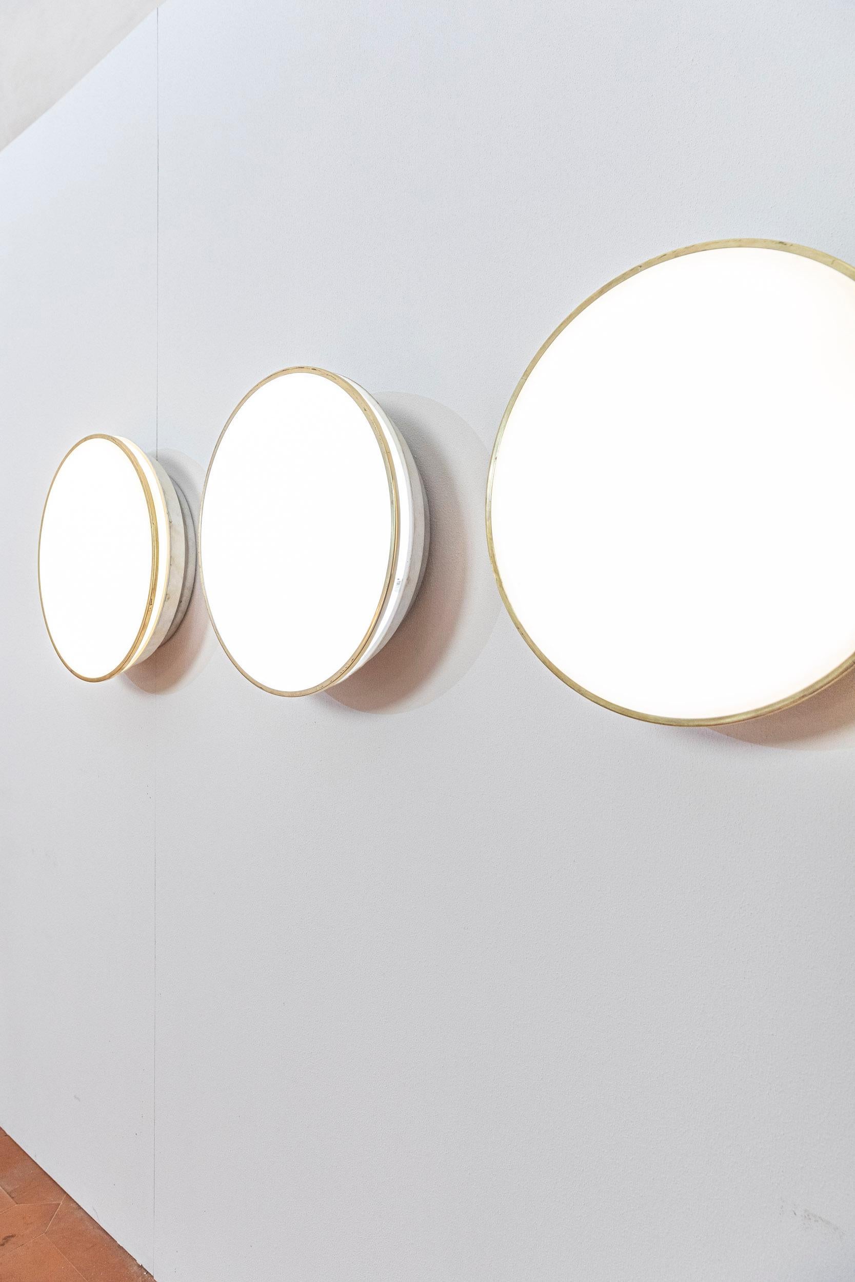 Brass Set of three Munkegaard Ceiling Light by Arne Jacobsen for Louis Poulsen