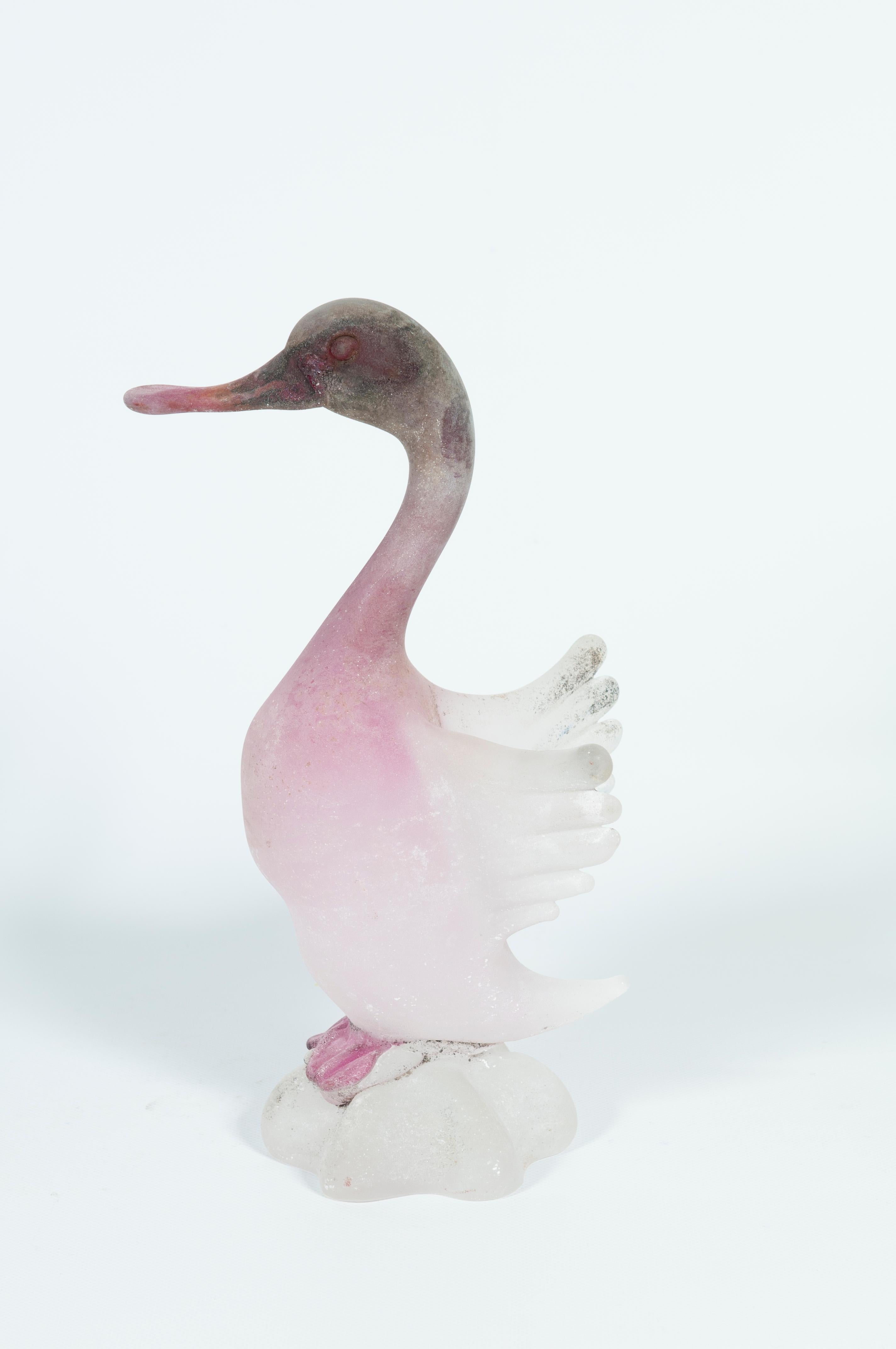 Mid-Century Modern Set of Three Murano Glass Ducks by Gino Cenedese, 1980s