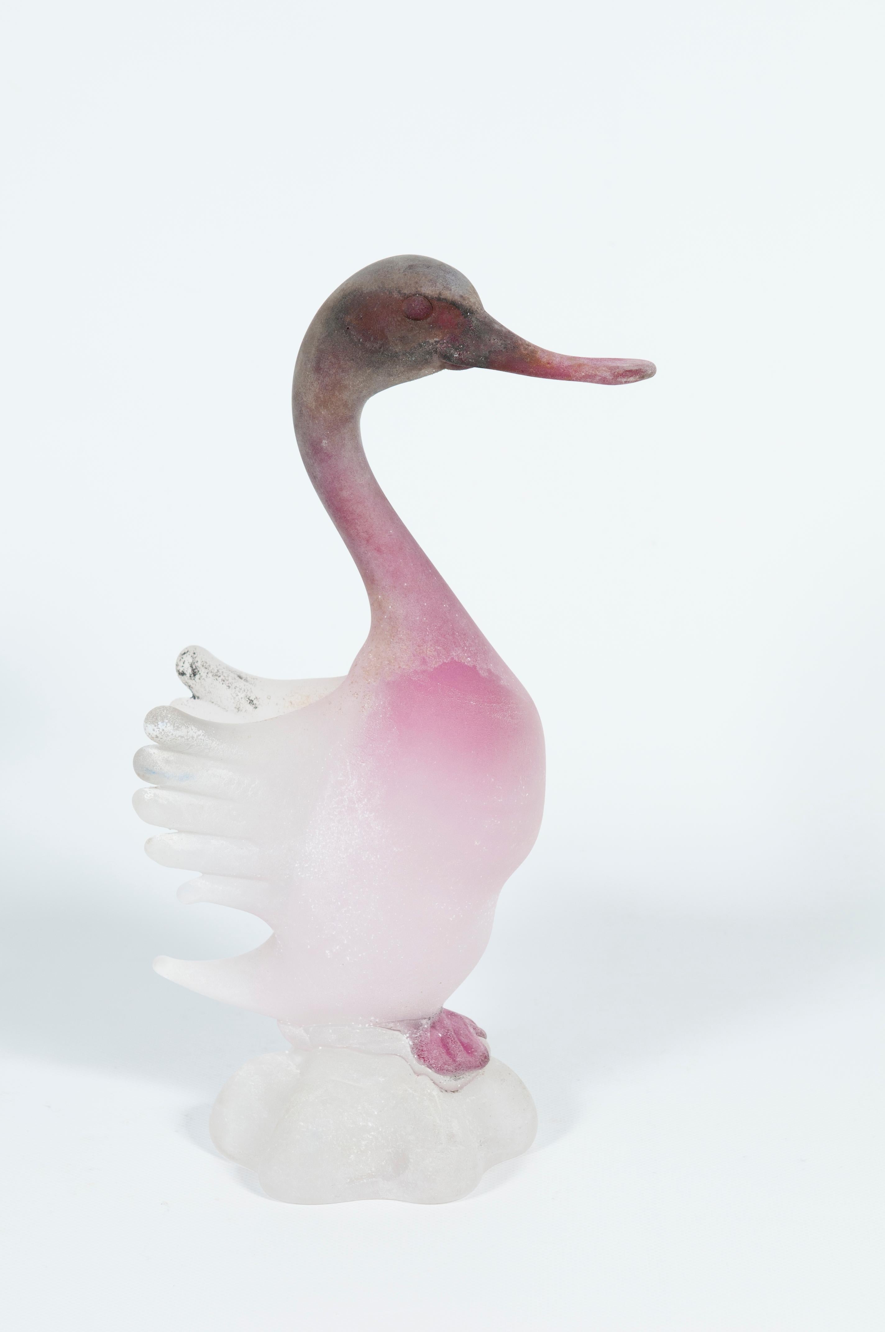 Hand-Crafted Set of Three Murano Glass Ducks by Gino Cenedese, 1980s