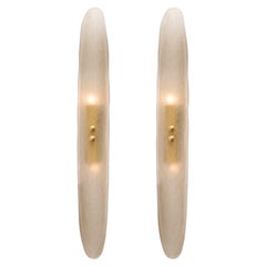 Set of Three Murano Glass Smoked Single Panel Sconces