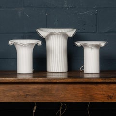 Set of Three Murano Glass Table Lamps Made in Venice, Italy, C.1980