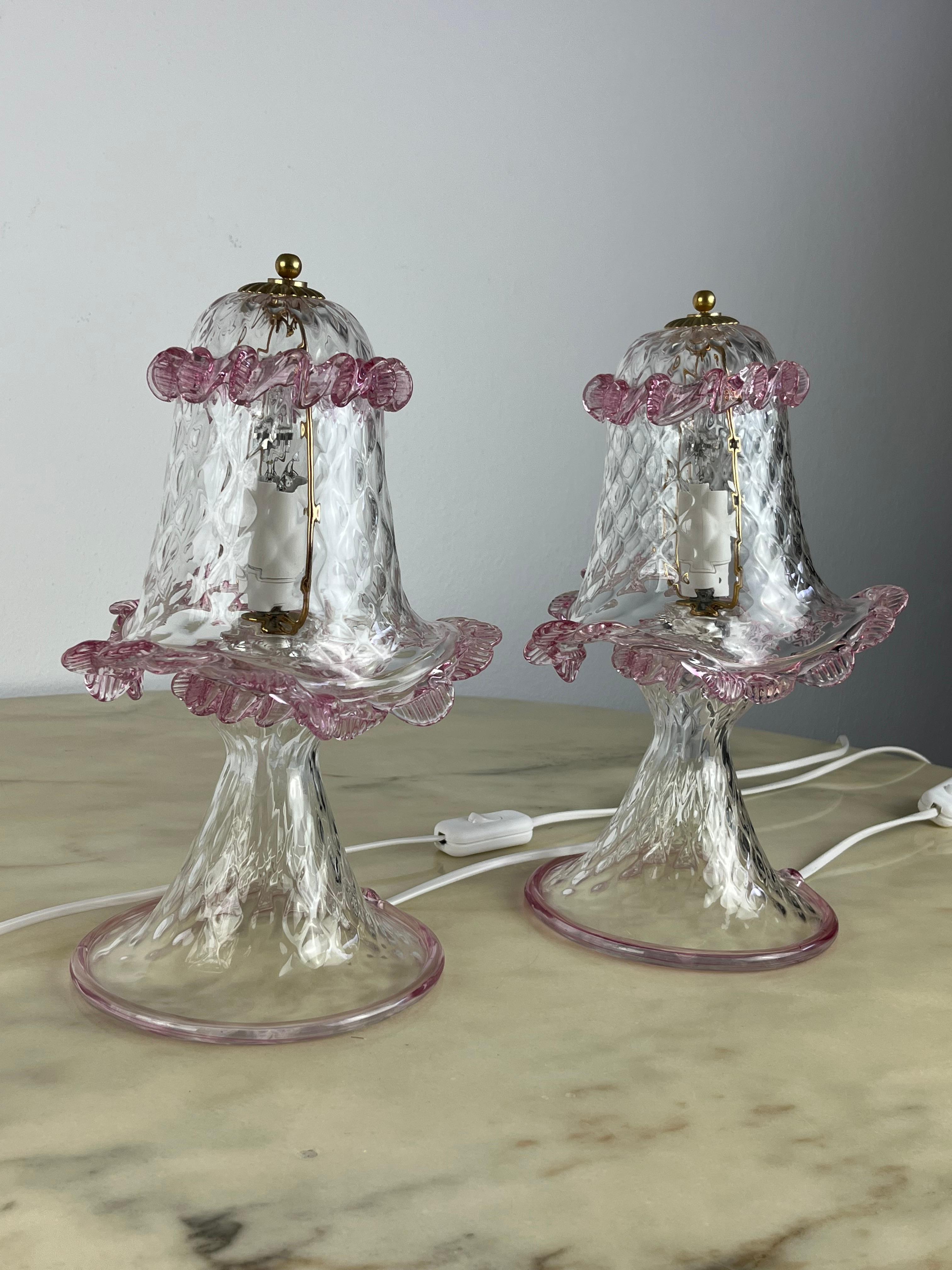 Set of Three Murano Lamps, Italy, 1980s For Sale 1