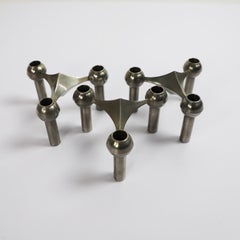 Set von drei Nagel- und Stoffi-Kerzenhaltern