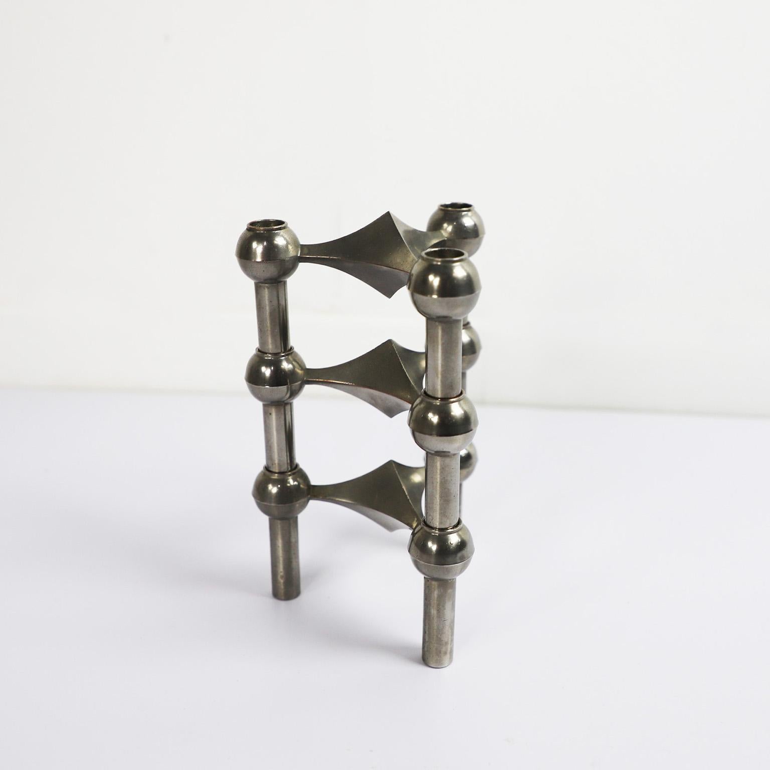 Mid-20th Century Set of Three Nagel and Stoffi Candleholders For Sale