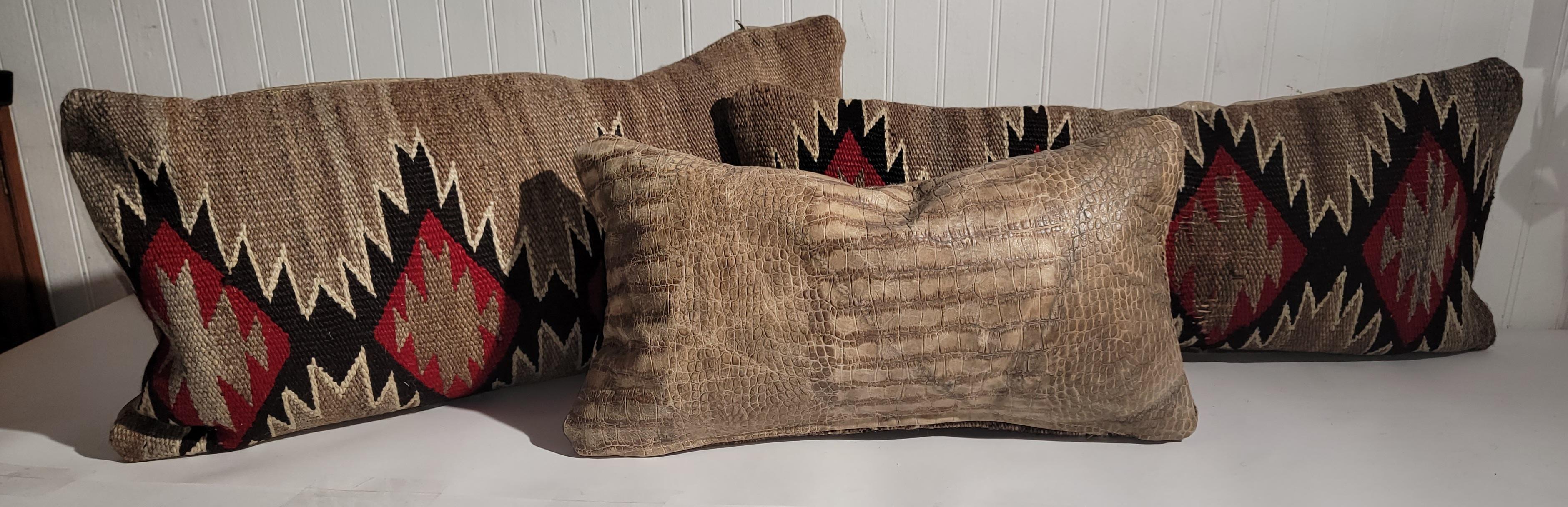 American Set of Three Navajo Eye Dazzler Pillows  For Sale
