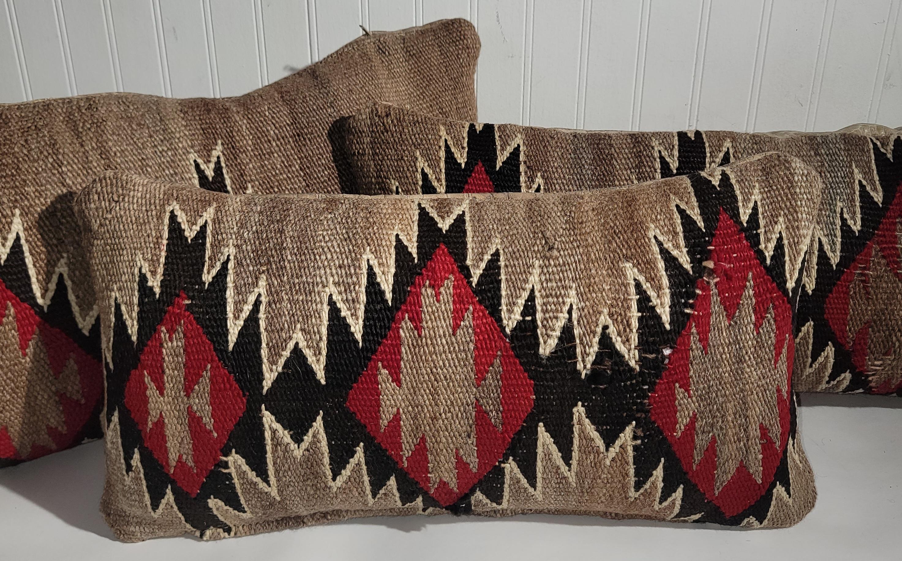 Set of Three Navajo Eye Dazzler Pillows  In Good Condition For Sale In Los Angeles, CA