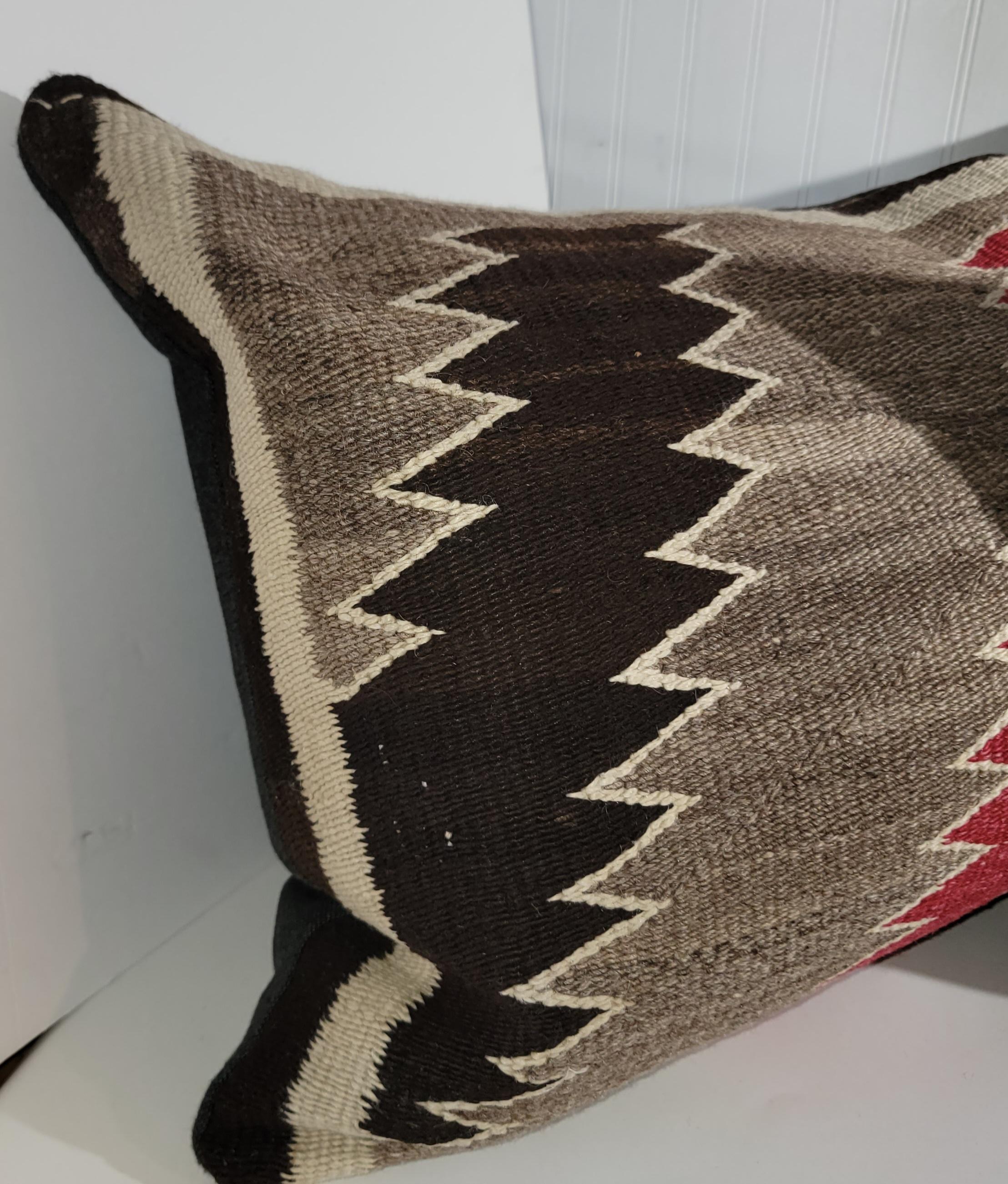 American Set of Three Navajo Jigsaw Pattern Bolster Pillows For Sale