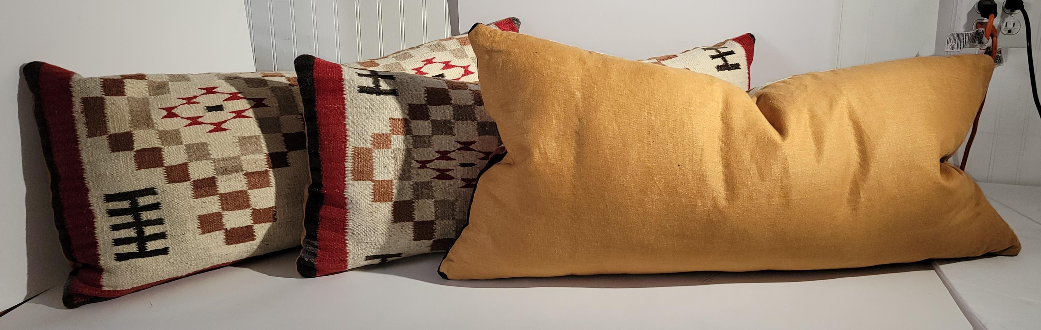 Mid-20th Century Set of Three Navajo Pillows  For Sale