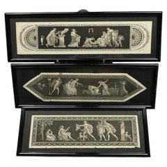 Set of Three Neo-Classical Panoramic Stipple Engravings