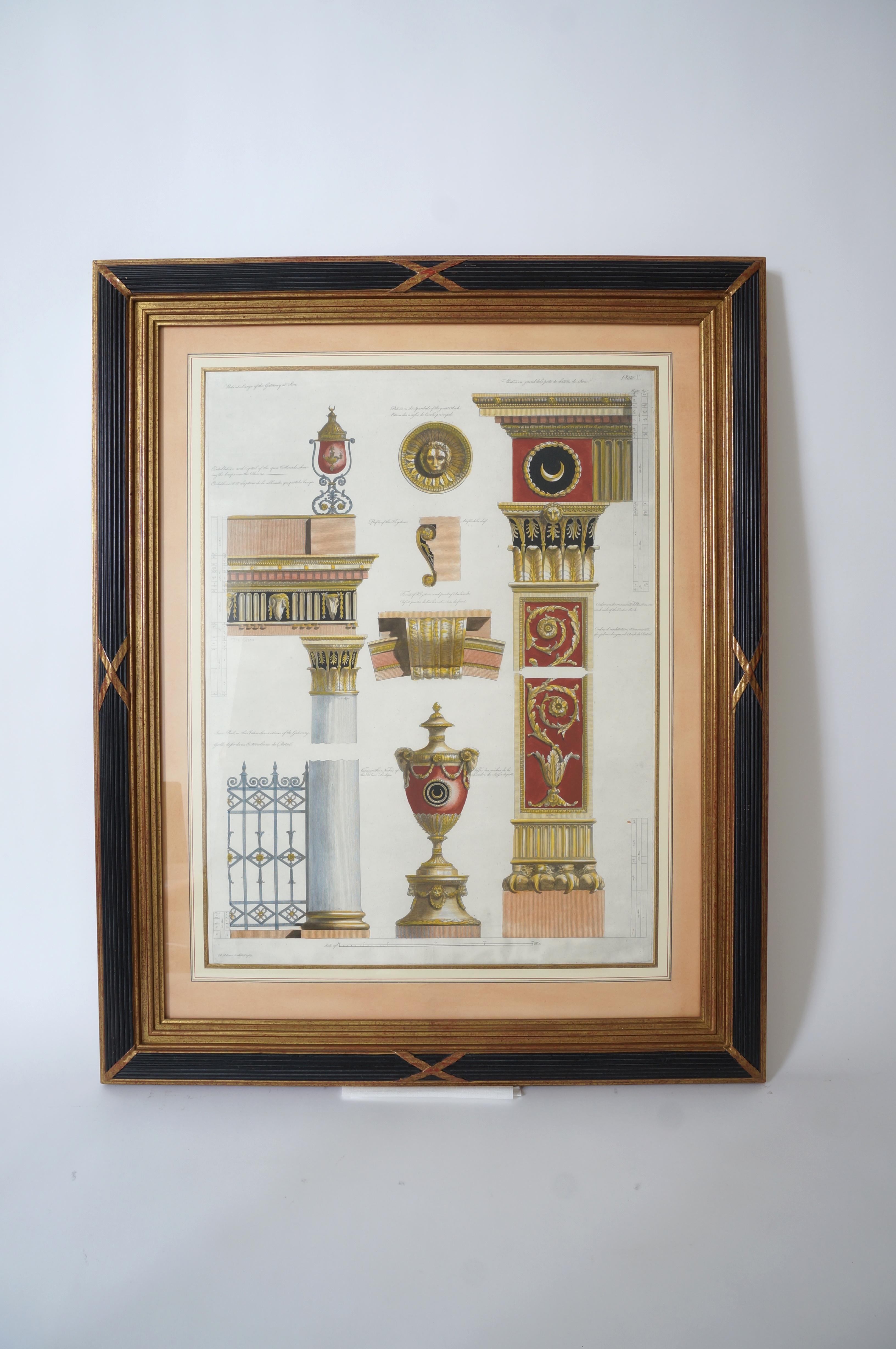 20th Century Set of Three Neoclasssical Architectural Prints For Sale