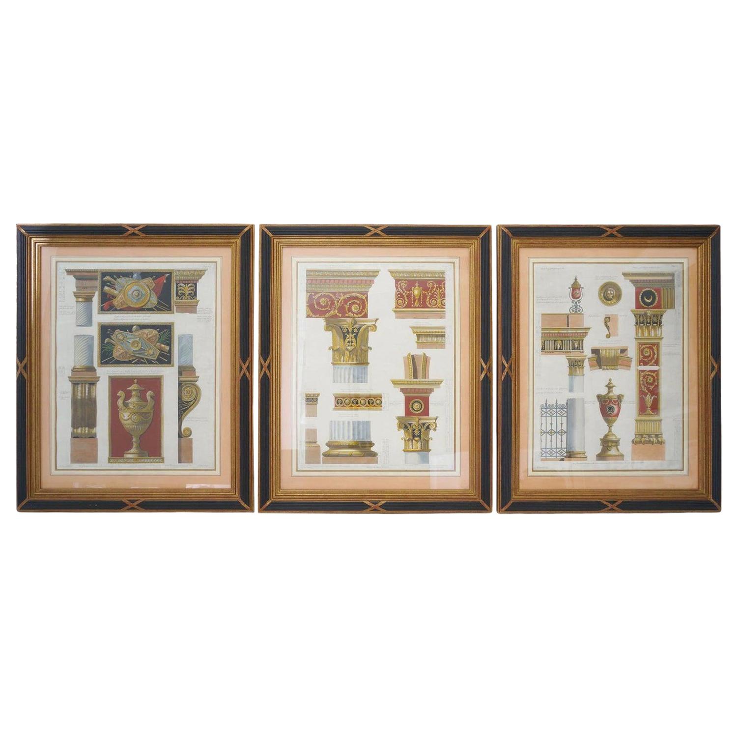 Set of Three Neo Classsical Architectural Prints