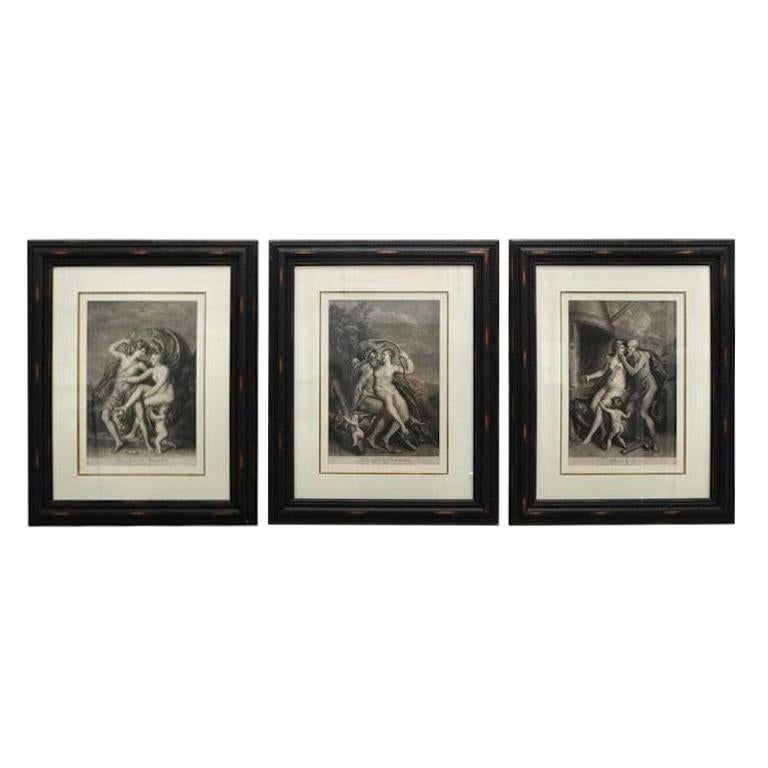 Set of Three Neoclassical Allegorical Engravings of Titian