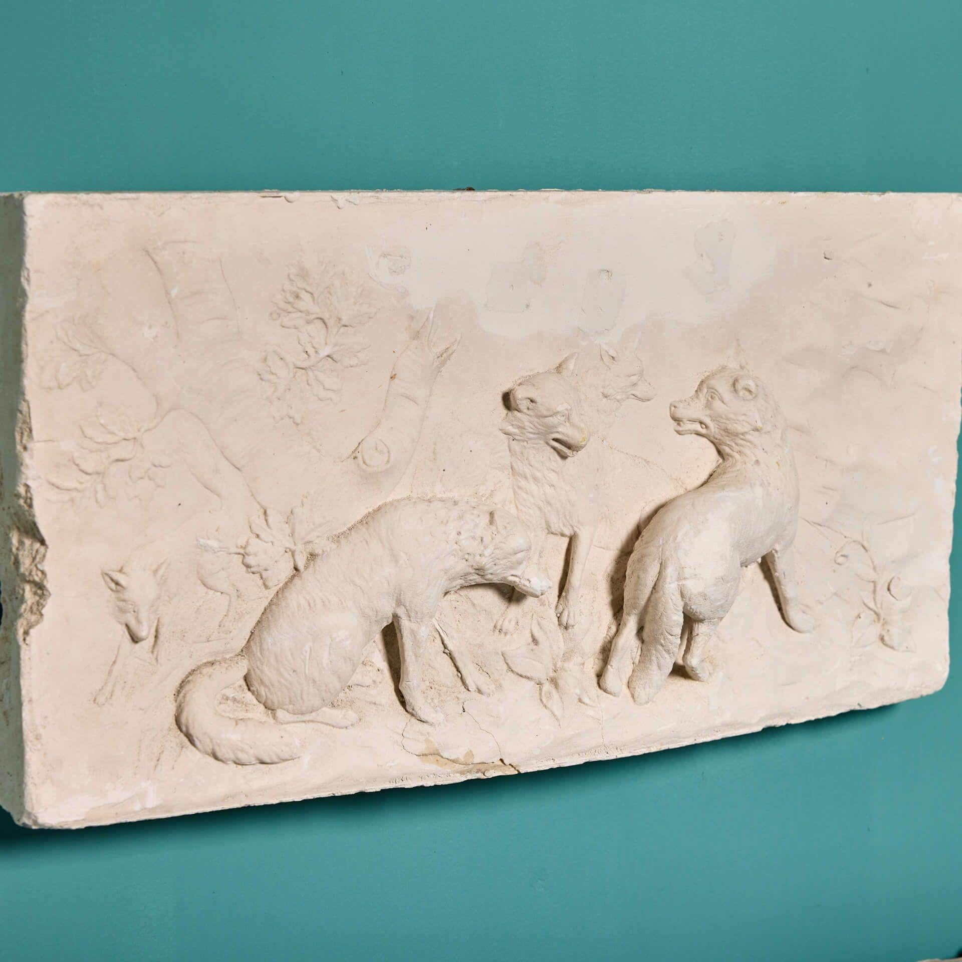 Set of Three Neoclassical Style Plaster Plaques In Fair Condition For Sale In Wormelow, Herefordshire
