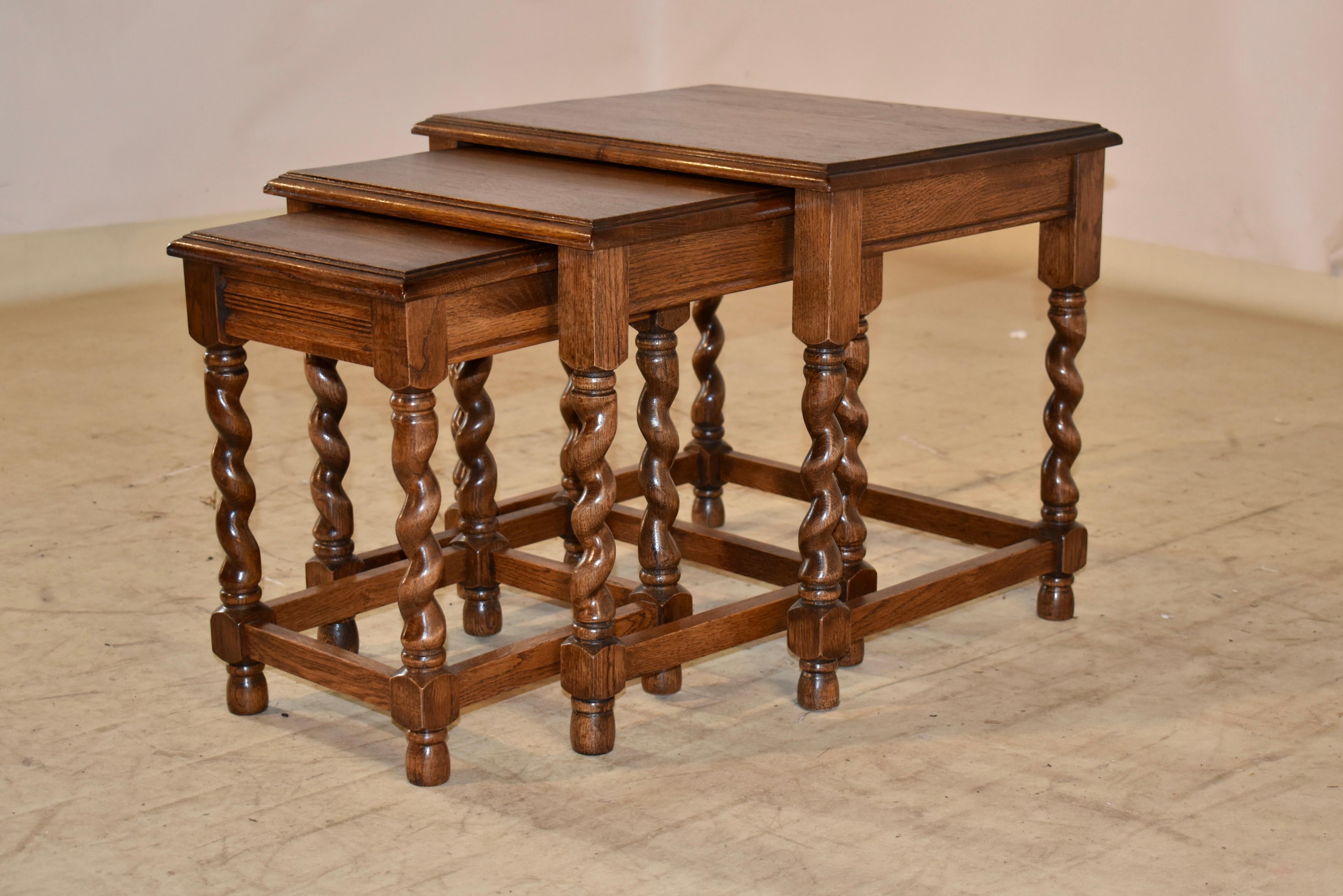 antique nesting tables 1900-1950