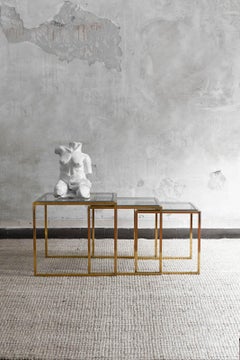 Ensemble de trois tables gigognes, 1970S, Attribué à Romeo Rega - Prod. Par Nazaret