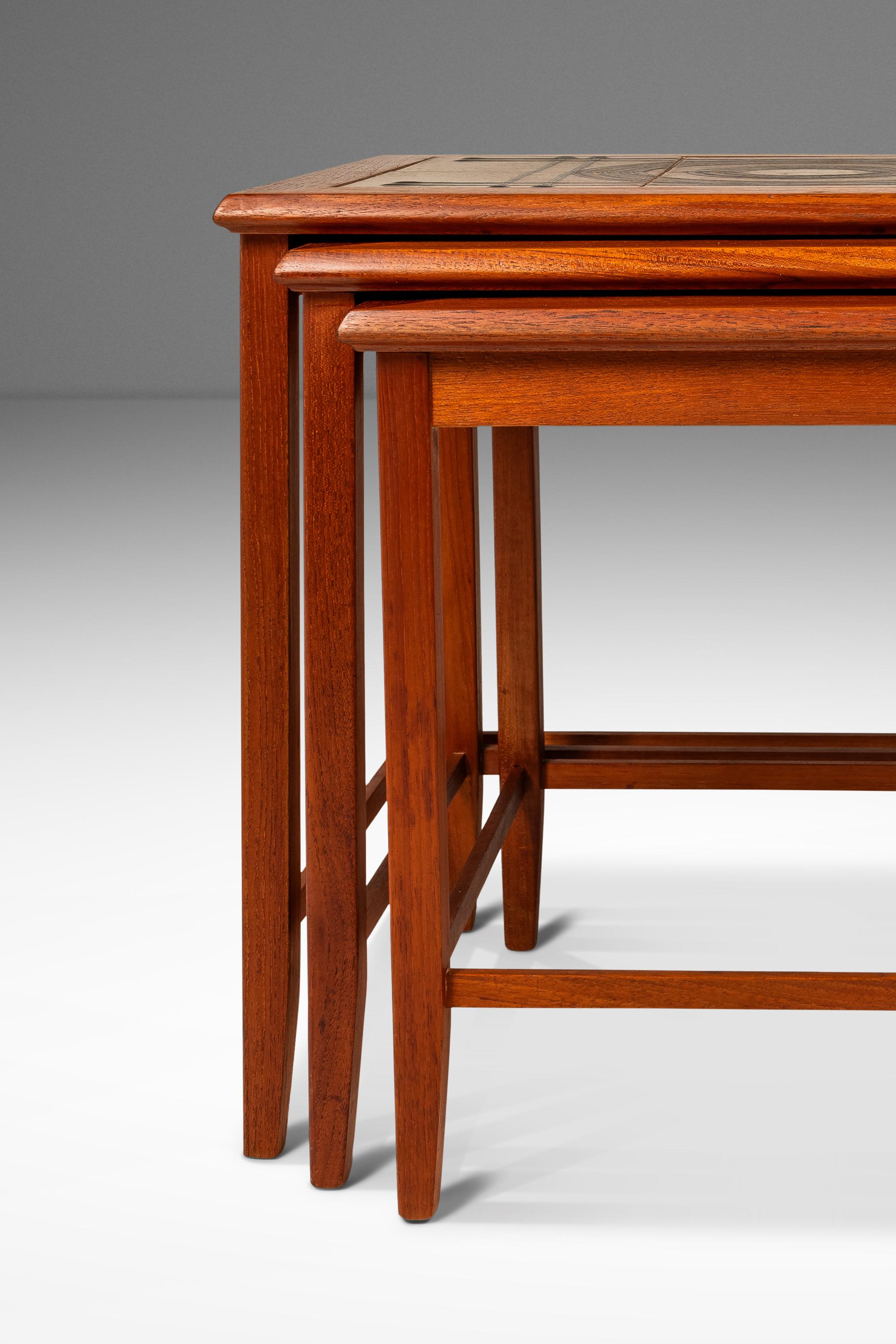 Set of Three Nesting Tables by Poul H. Poulsen for Gangsø Møbler, Denmark, 1970s 7