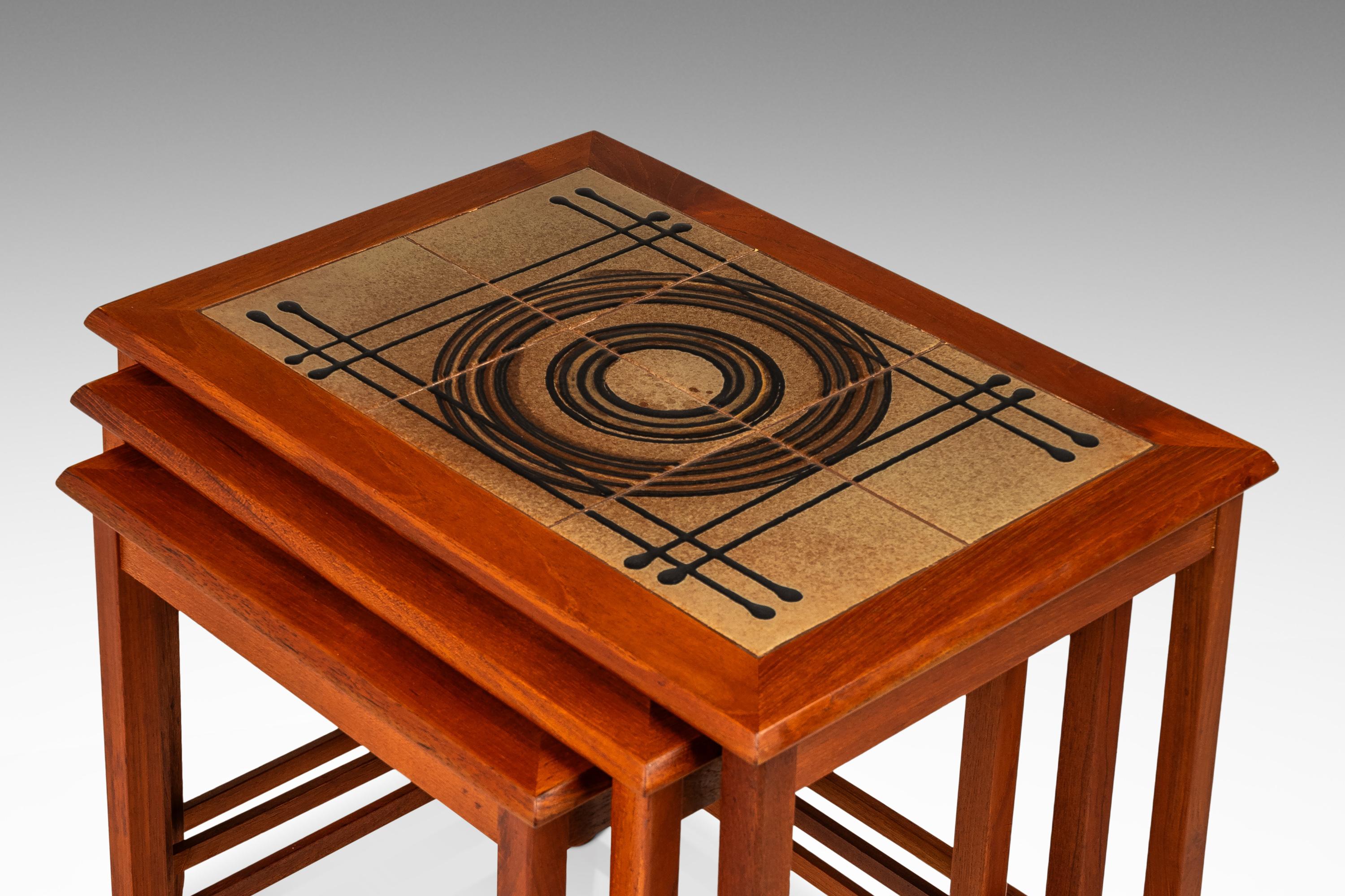 Set of Three Nesting Tables by Poul H. Poulsen for Gangsø Møbler, Denmark, 1970s 1