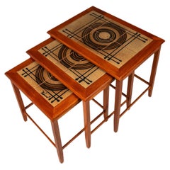 Ensemble de trois tables gigognes par Poul H. Poulsen pour Gangsø Møbler, Danemark, années 1970