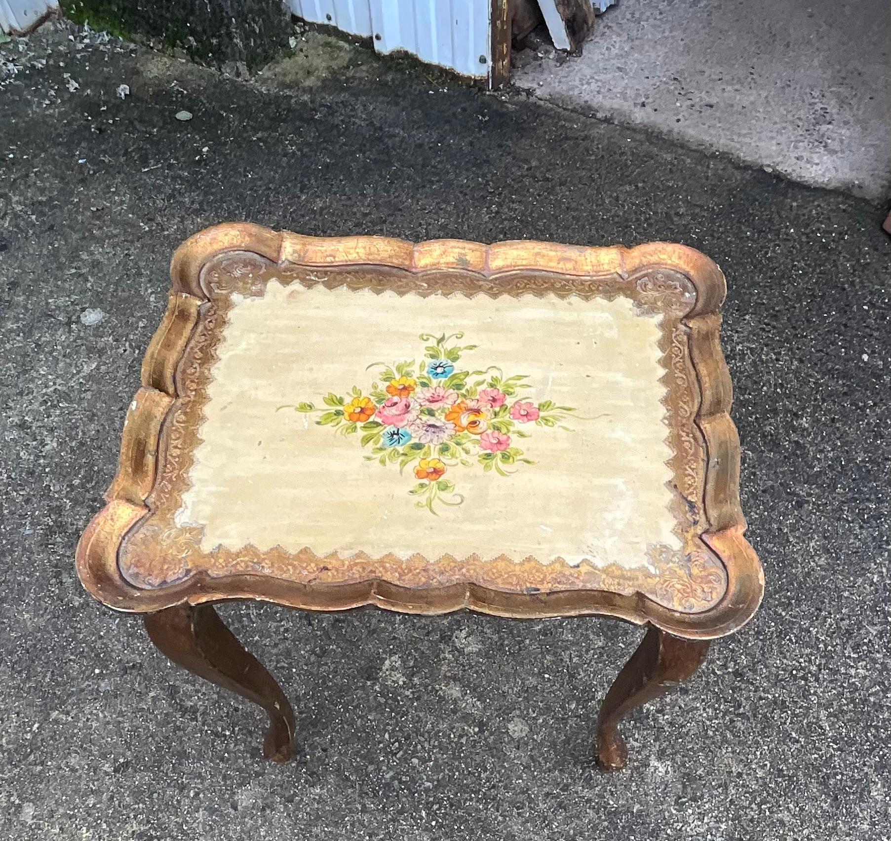 Set of Three Nesting Tables — Contemporary Louis XV Style 5