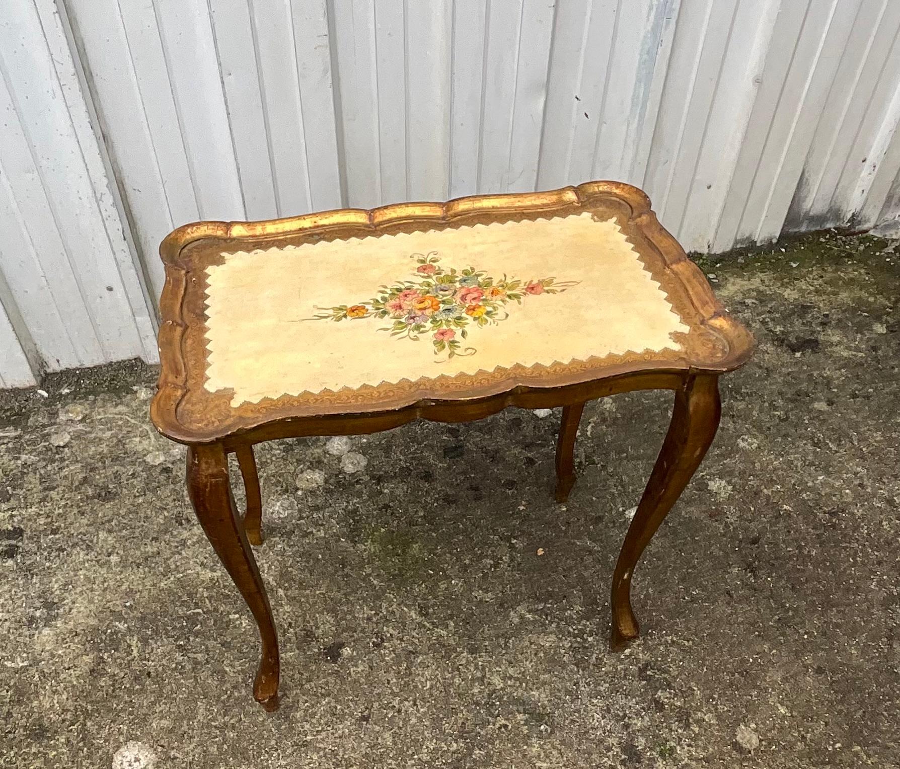 Set of Three Nesting Tables — Contemporary Louis XV Style 7