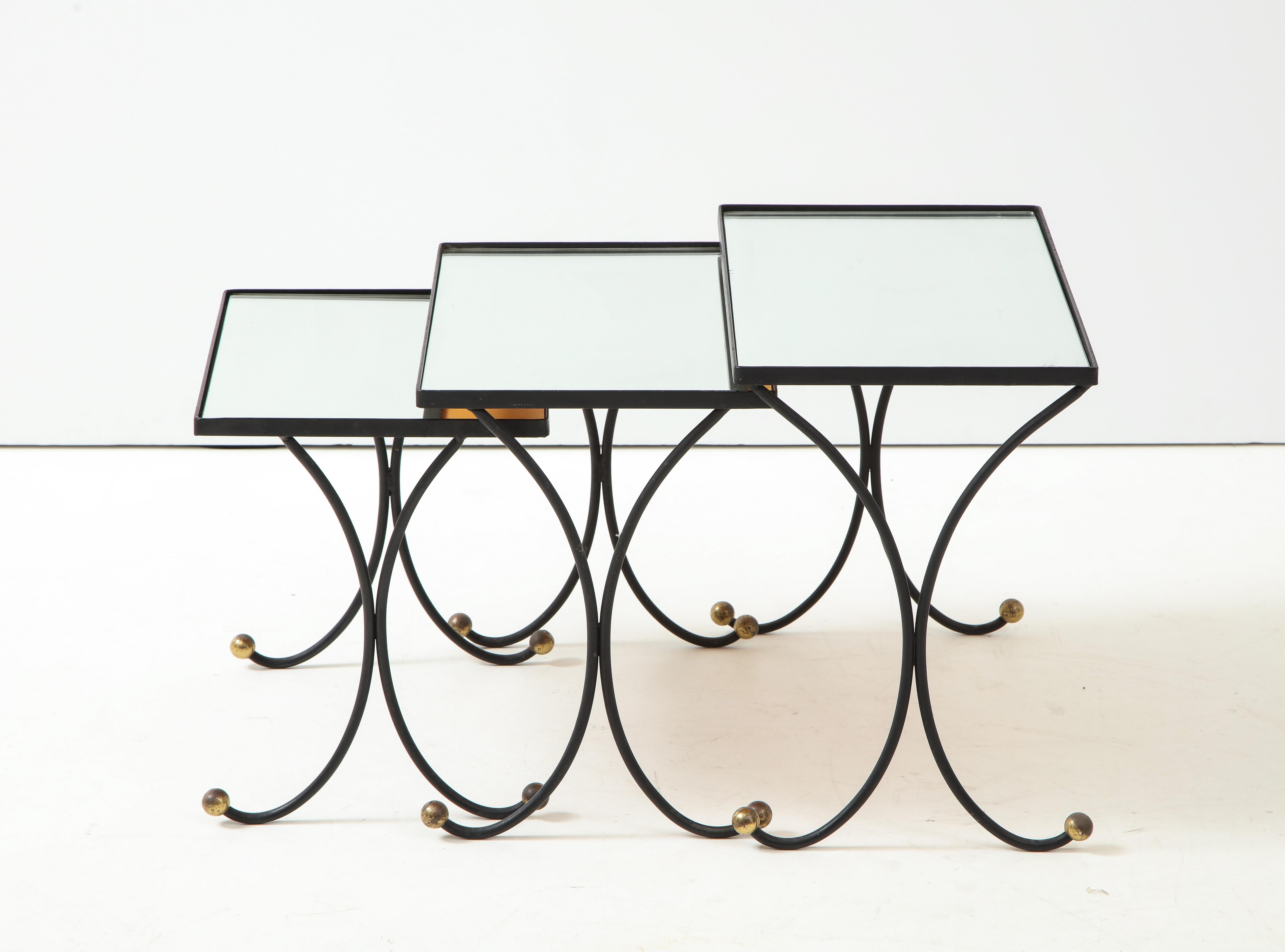 Iron Set of Three Nesting Tables