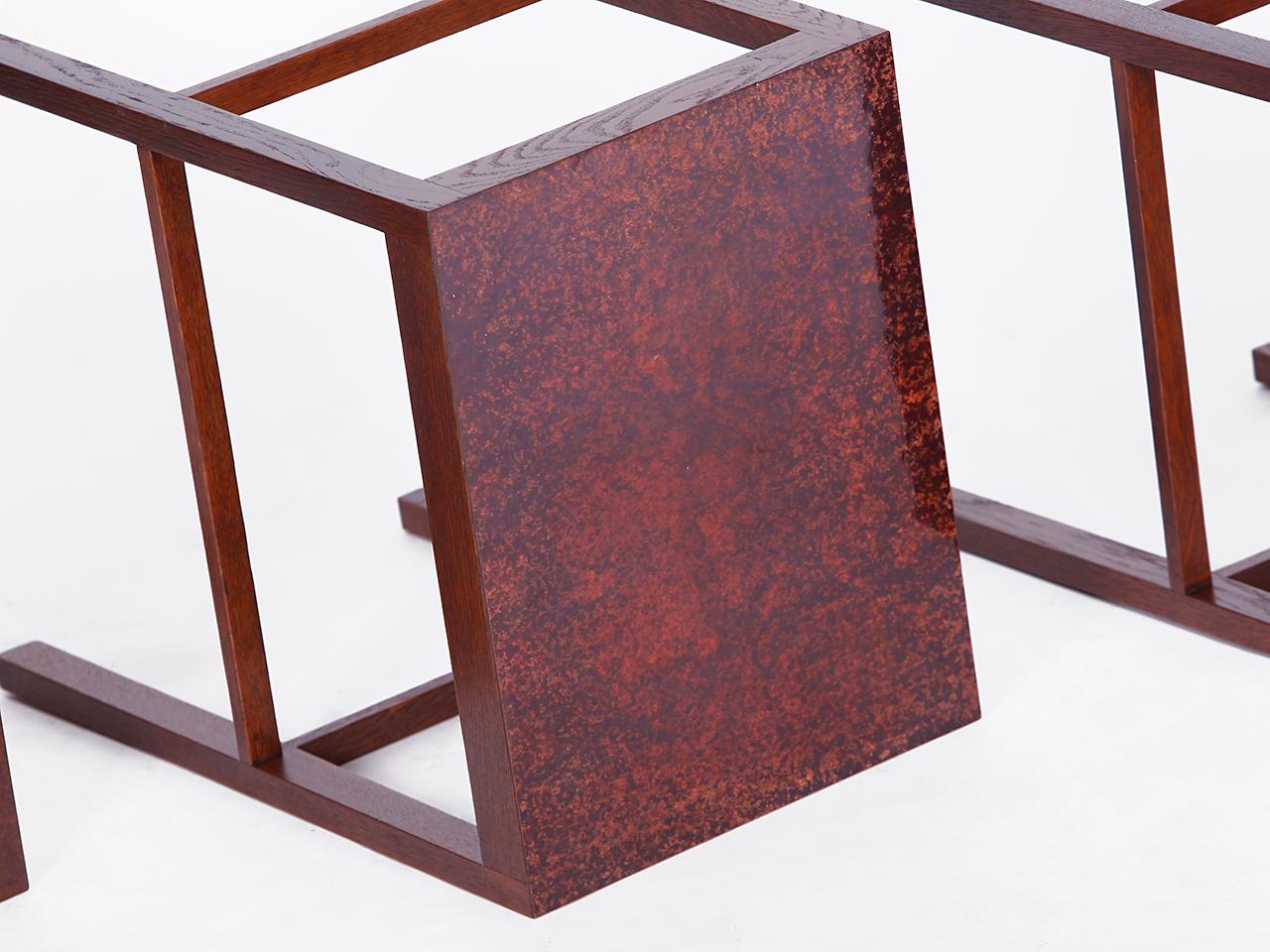 Bakelite Set of Three Nesting Tables, Model No. 50, Designed by Jindrich Halabala