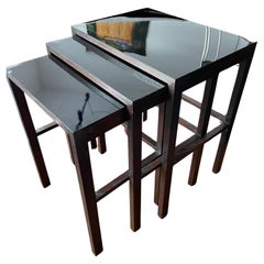 Set of Three Nesting Tables, Model No. 50, Designed by Jindrich Halabala
