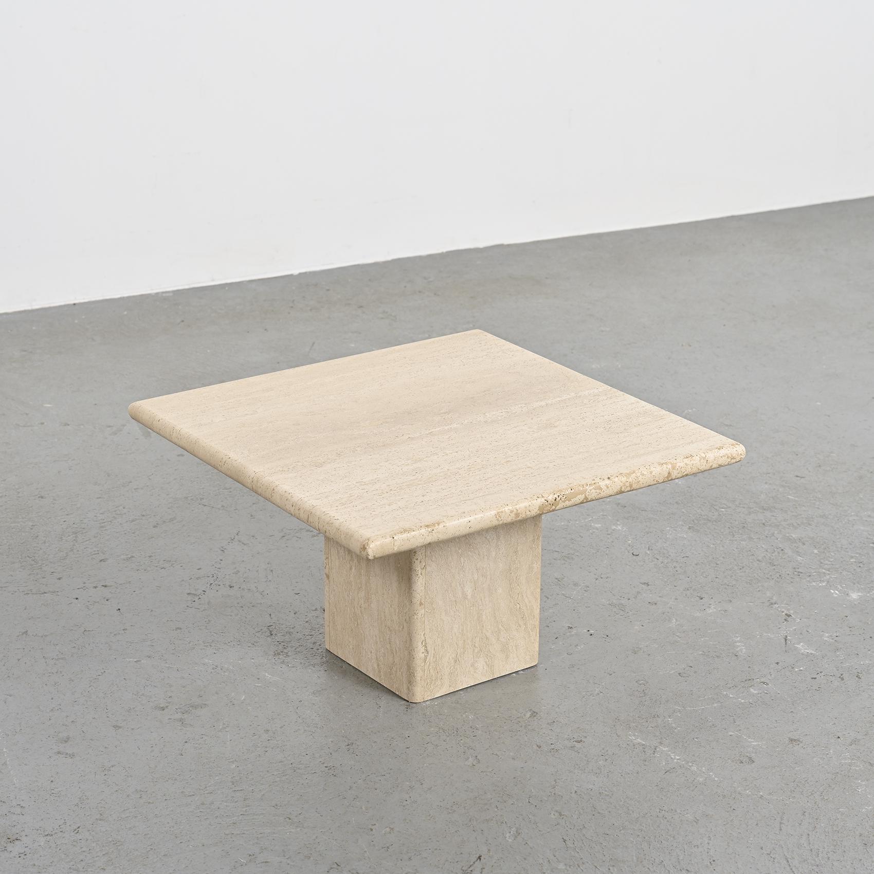 Travertine Set of three nesting travertine tables, Italy circa 1970