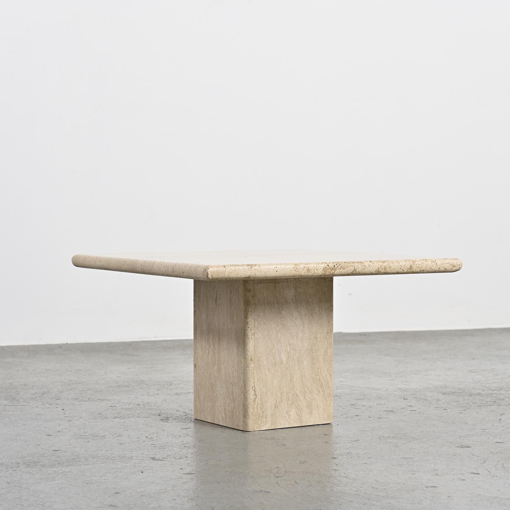 Set of three nesting travertine tables, Italy circa 1970 1