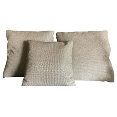 Set of Three Neutral-Colored Pillows