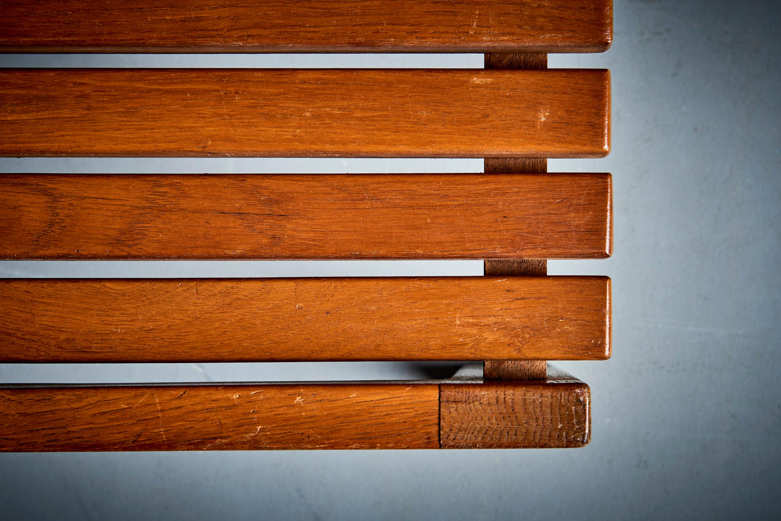 Oak Set of three oak Stools by Genevieve Dangles edited by Group 4, France 1950s For Sale