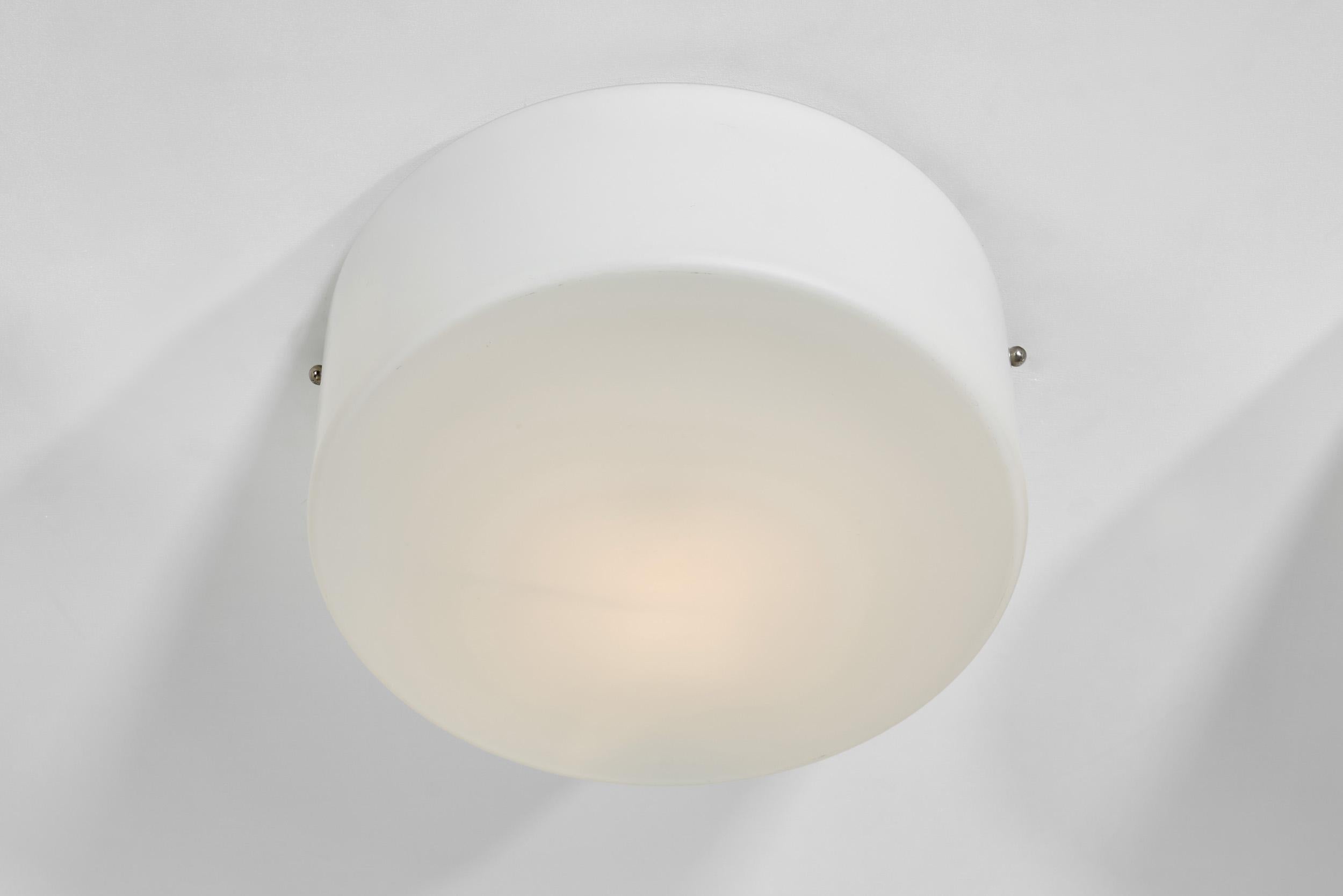 Set of Three Opal Glass Ceiling Lights by Fog & Mørup, Denmark 1970s For Sale 4