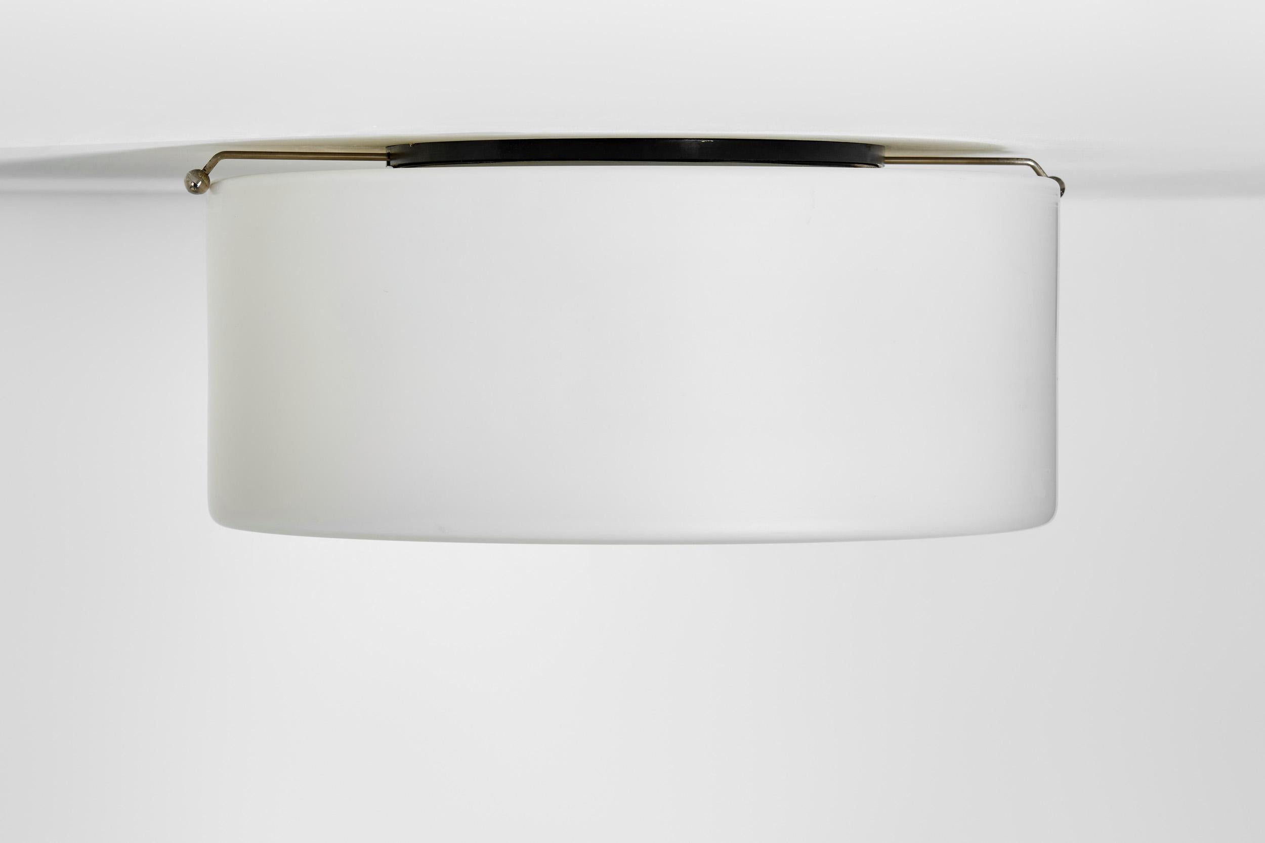 Set of Three Opal Glass Ceiling Lights by Fog & Mørup, Denmark 1970s For Sale 7