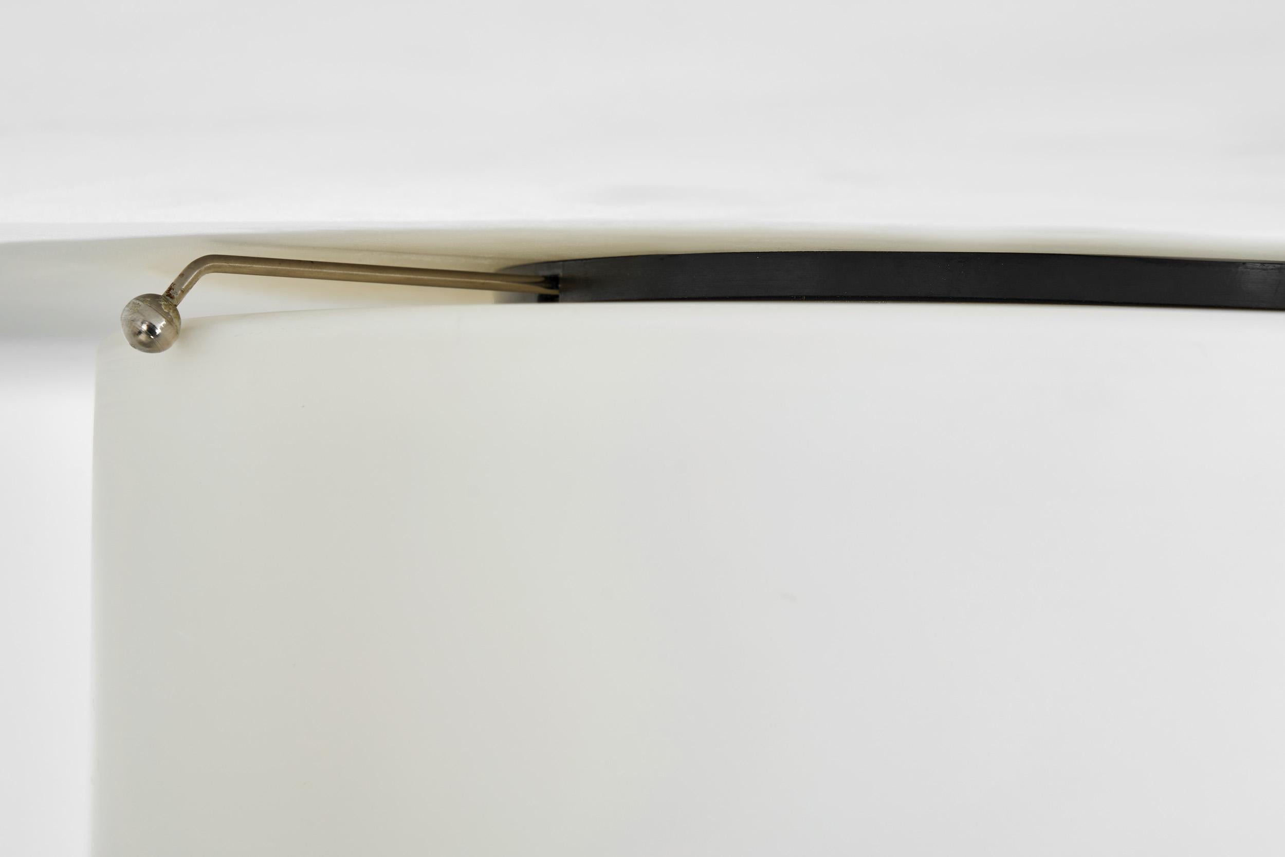Set of Three Opal Glass Ceiling Lights by Fog & Mørup, Denmark 1970s For Sale 8