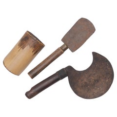 Set di tre attrezzi per la raccolta dell'oppio, 1850 ca.