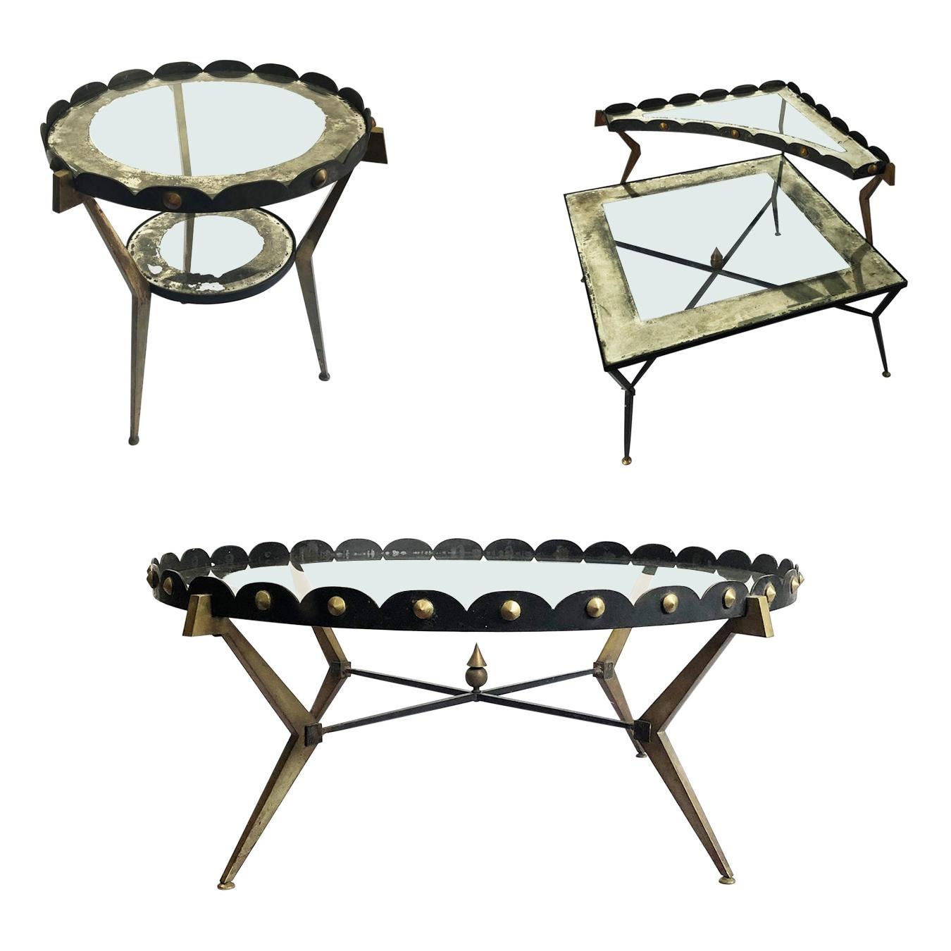 Set of Three Original Amazing Tables Designed by Arturo Pani