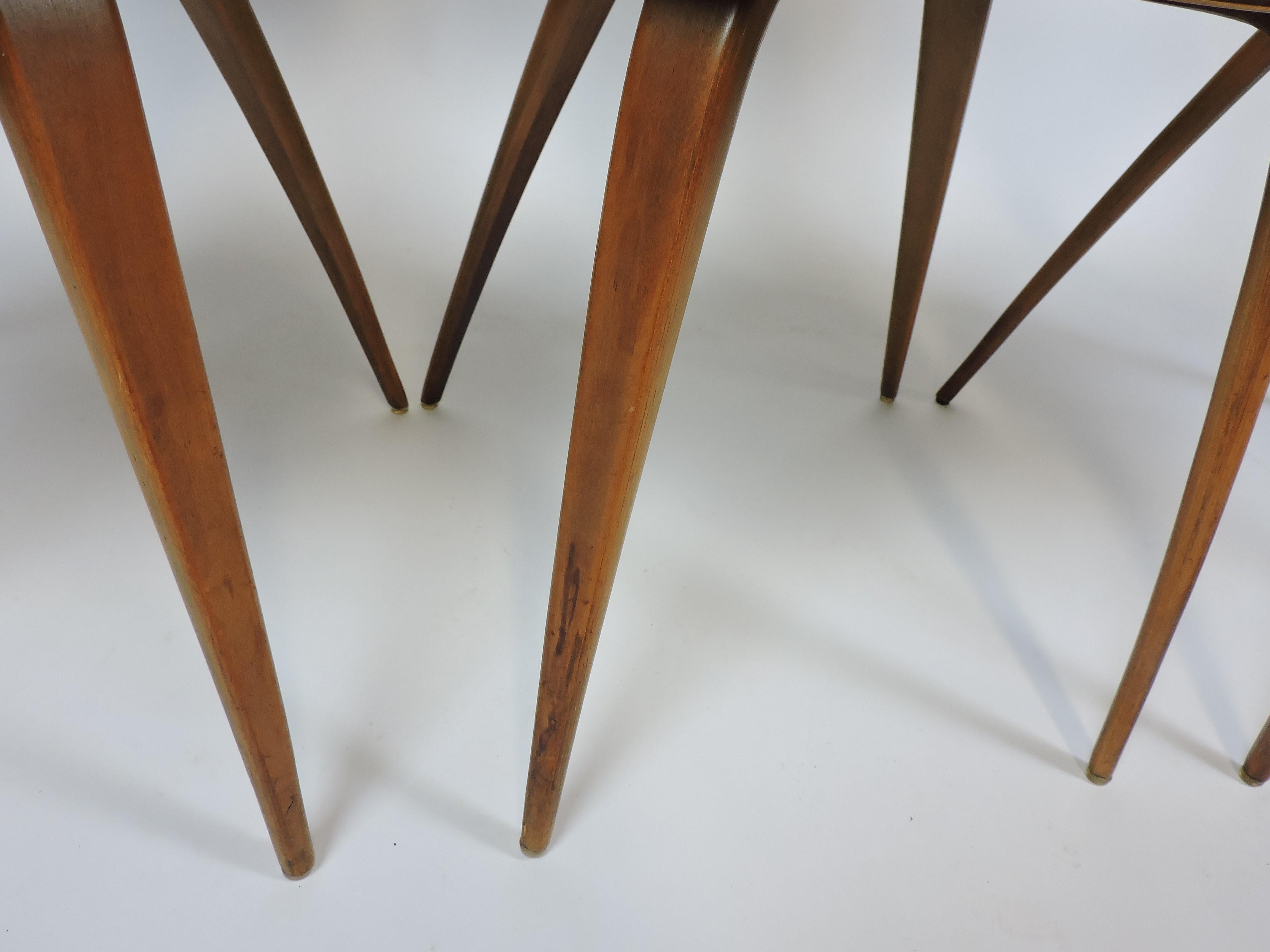 Set of Three Original Cherner Mid-Century Modern Dining or Side Chairs, 1960s 1