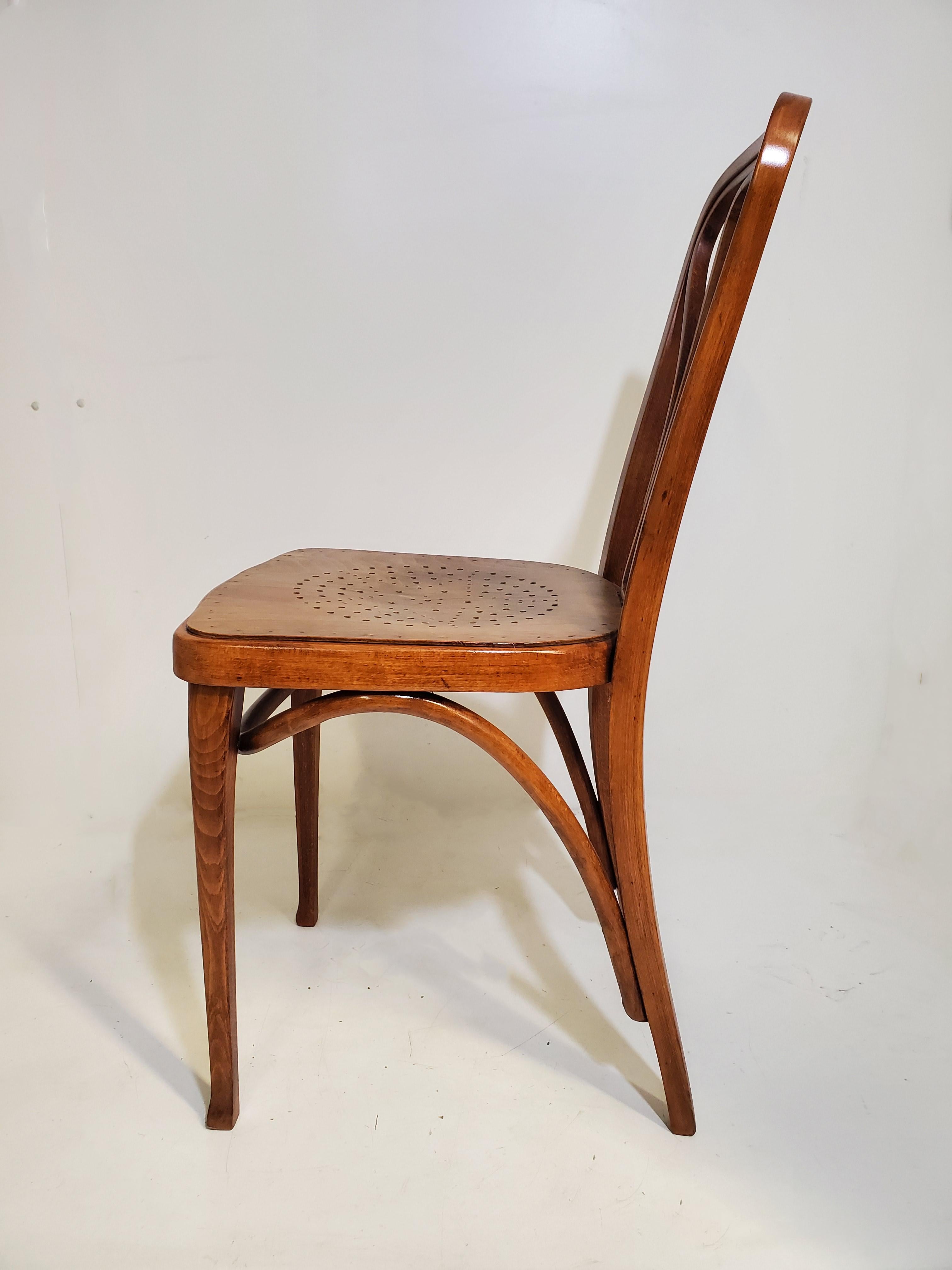 Austrian Set of Three Original Wiener Werkstätte Thonet Side /Slipper/ Accent Chairs 