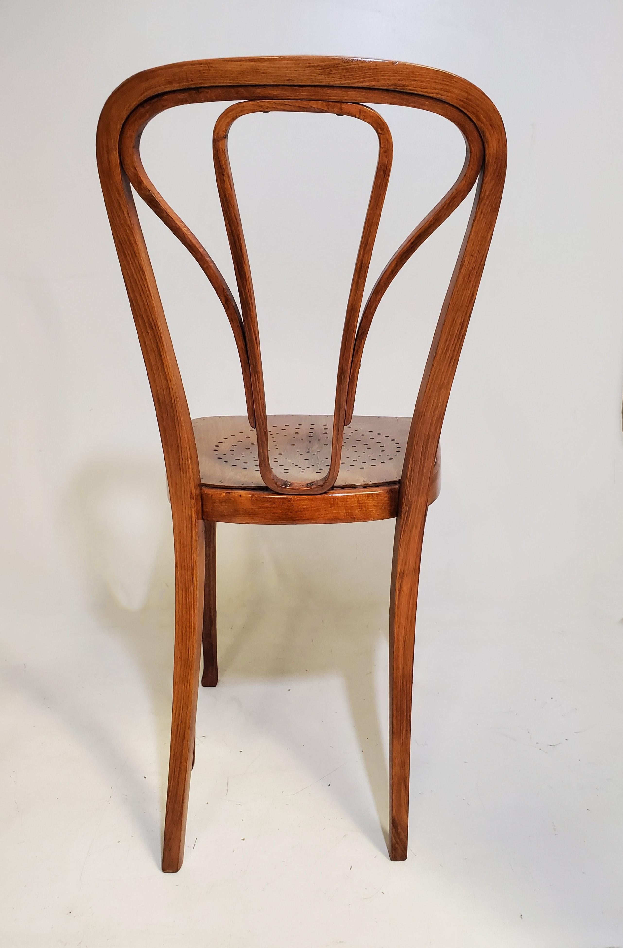 Set of Three Original Wiener Werkstätte Thonet Side /Slipper/ Accent Chairs  In Good Condition In New York City, NY