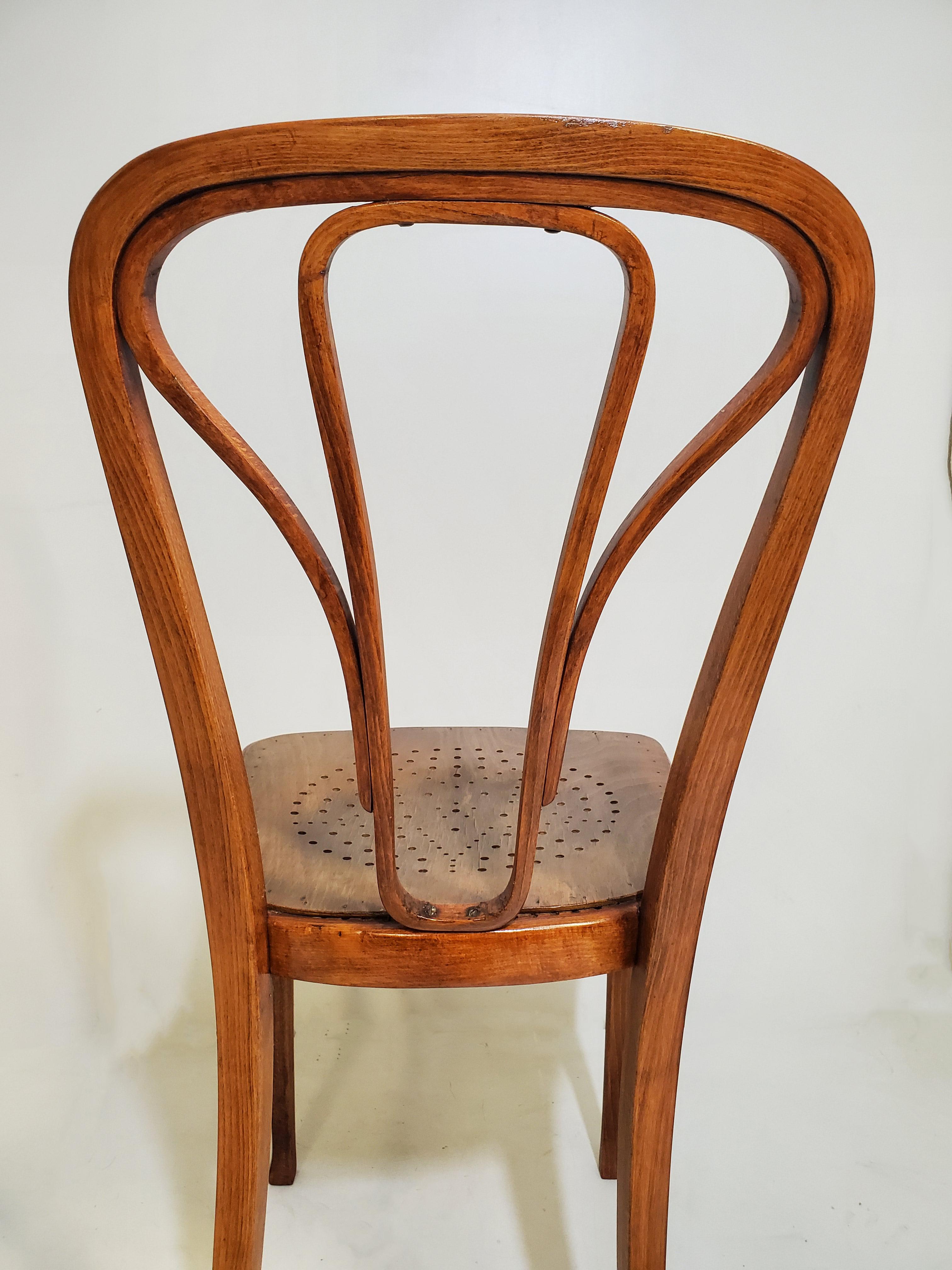 20th Century Set of Three Original Wiener Werkstätte Thonet Side /Slipper/ Accent Chairs 