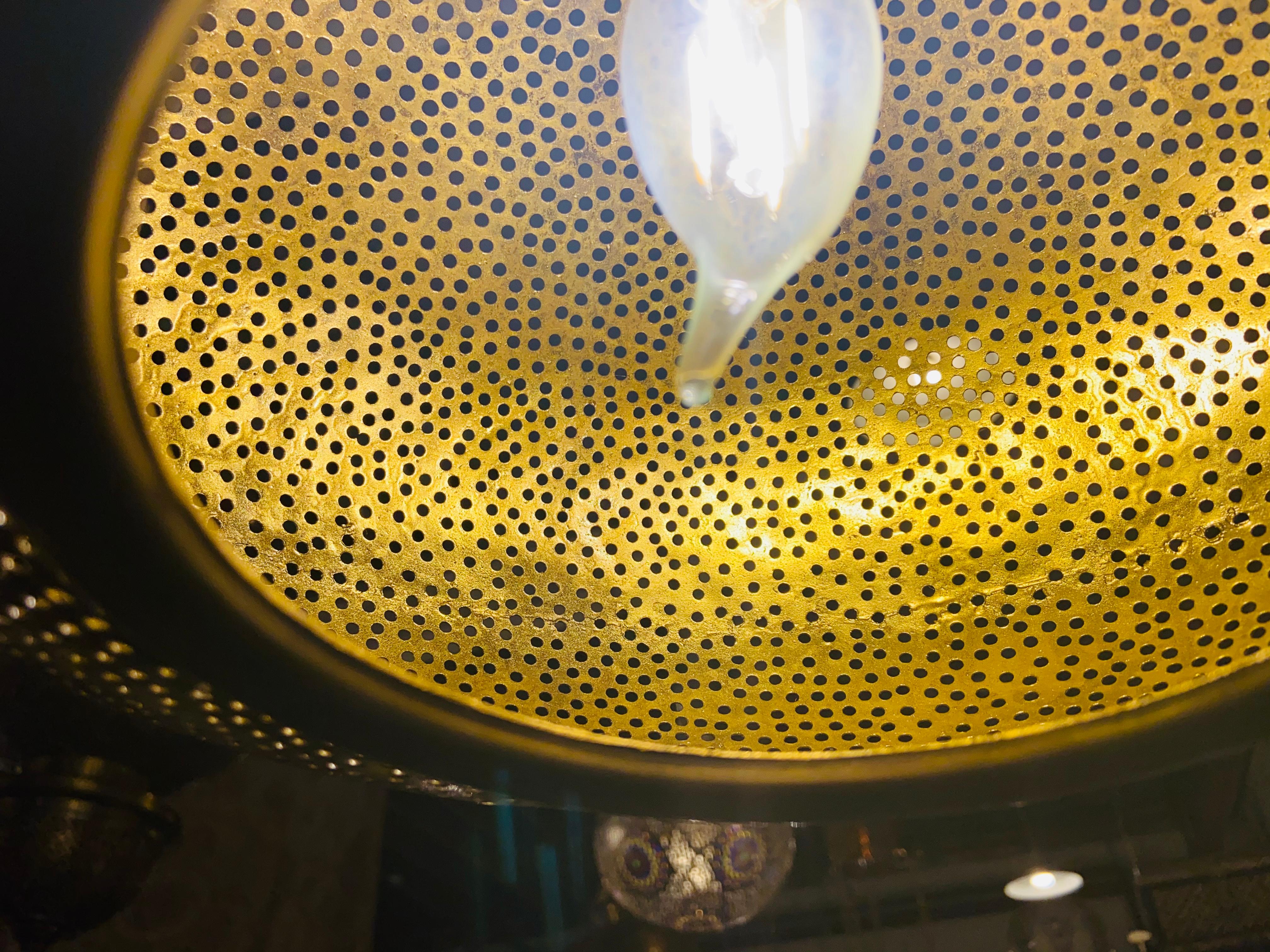 Set of Three Oval Shaped Brass Pendant Chandeliers in Graduating Sizes 6