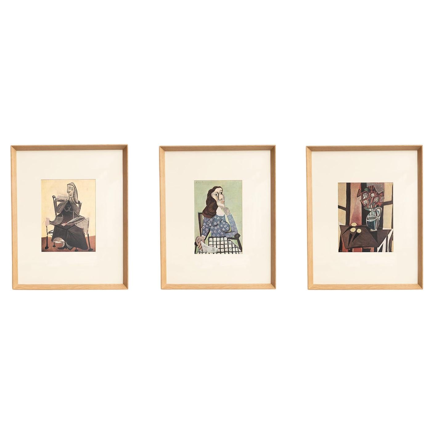 Set di tre opere d'arte di Pablo Picasso incorniciate, Editions du Chene, 1943 in vendita