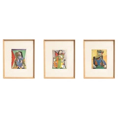 Set of Three Pablo Picasso Framed Artworks, Editions du Chene, 1943