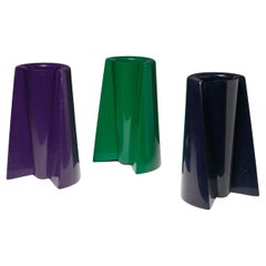 Ensemble de trois vases à double face "Pago" par Enzo Mari pour Danese, Italie, 1960
